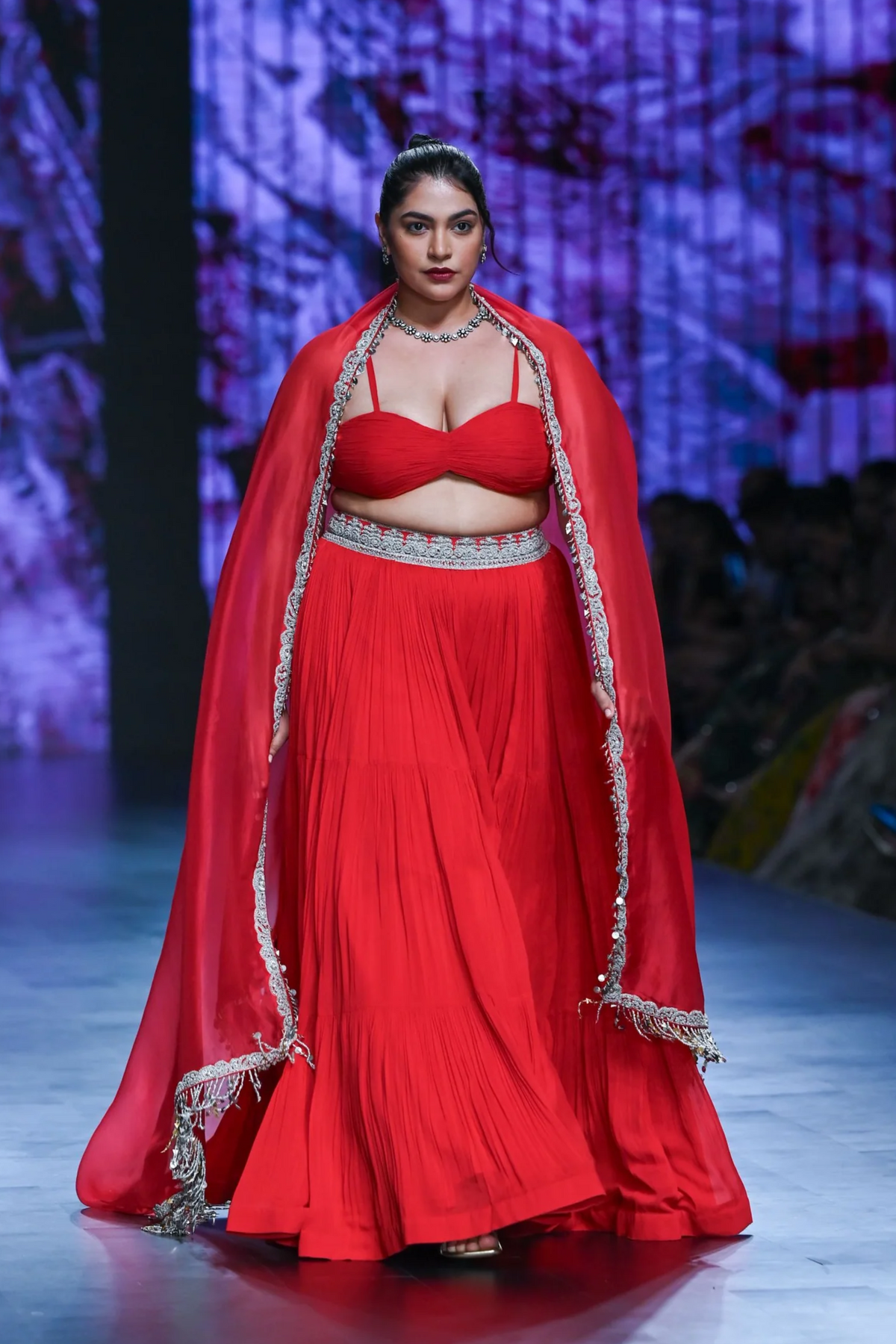 Red Bustier &amp; Sharara Set