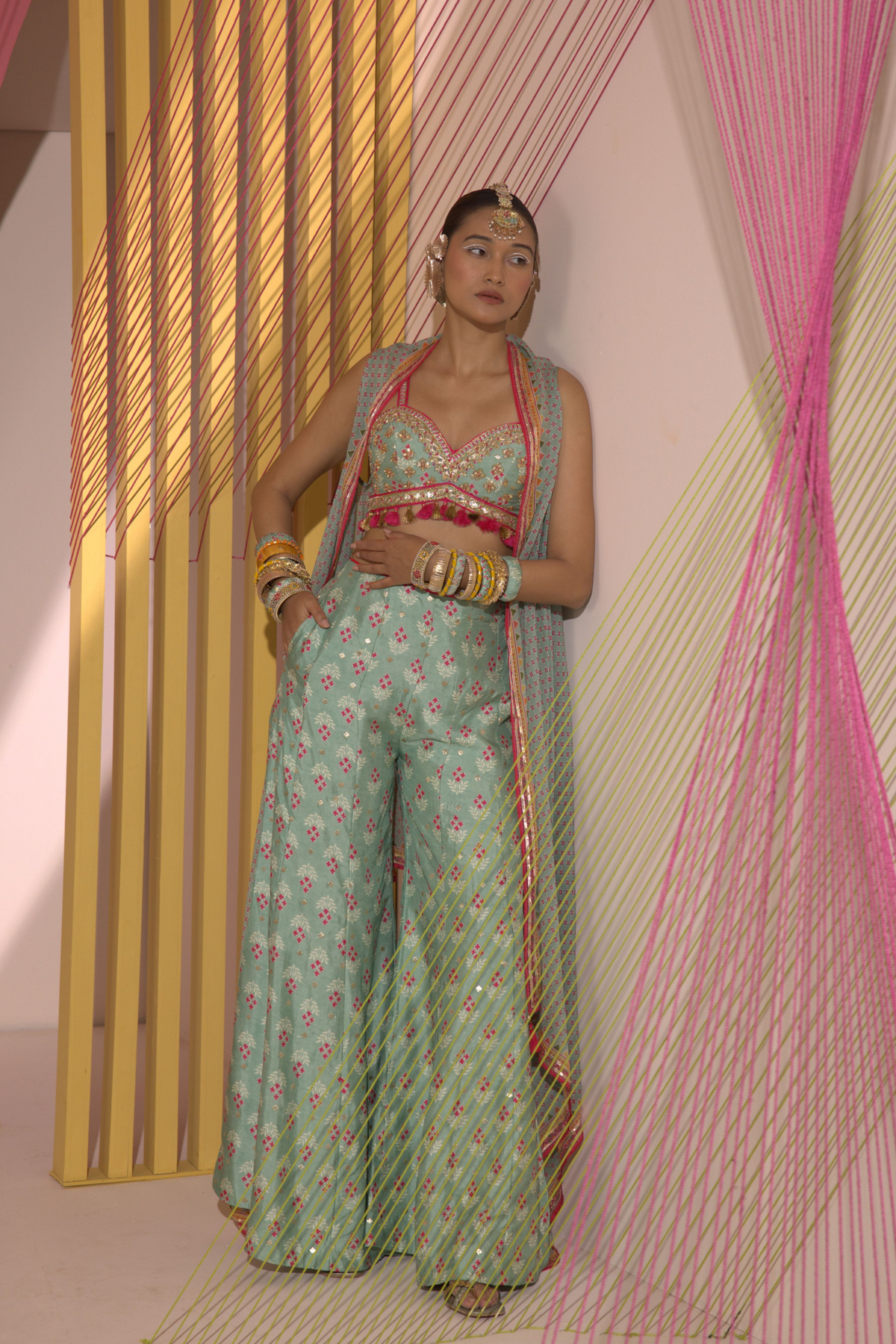 Tilla Panel Pant With Cape