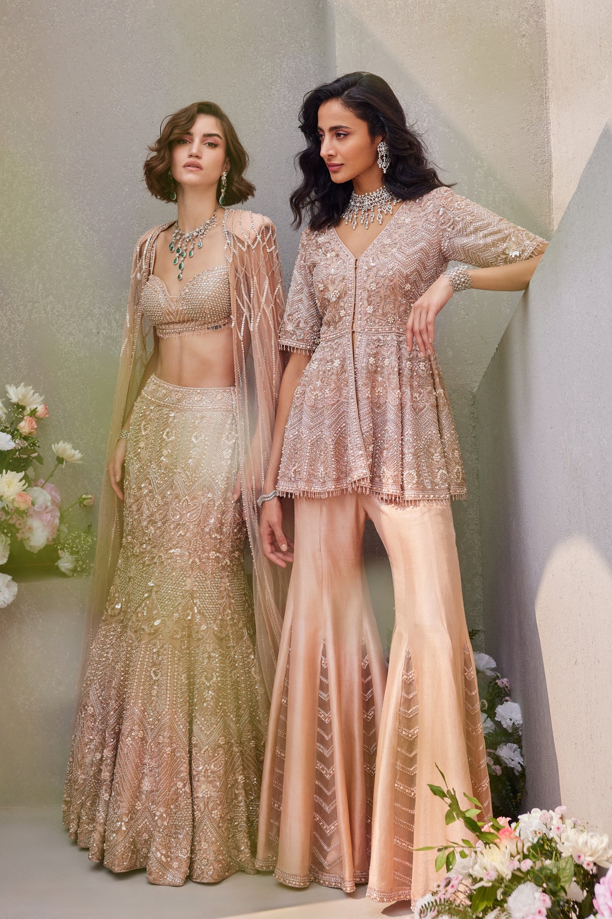 Blush Pink Kali Sharara Set