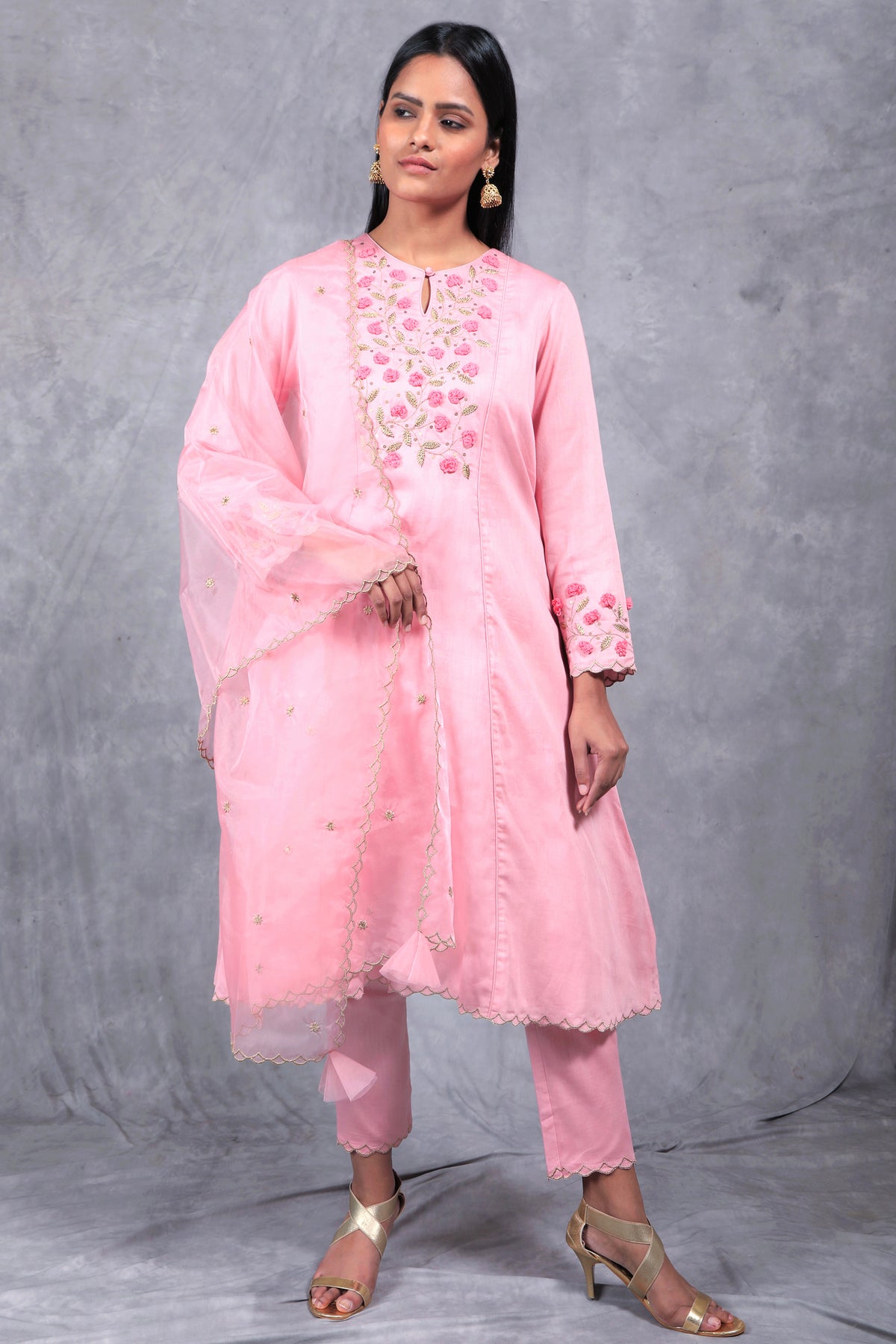 Padmini round neck kurta set