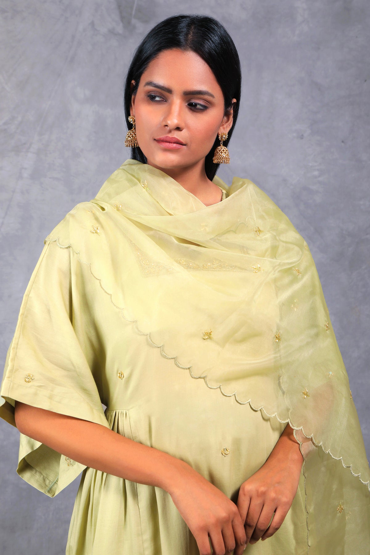 Vasudha v-neck kurta set