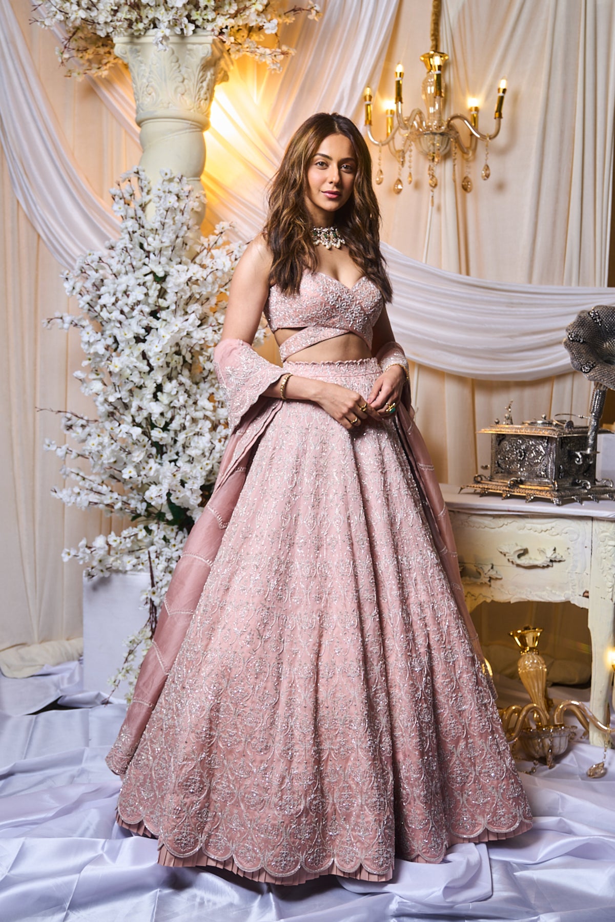 Tea Rose Pink Lehenga Set