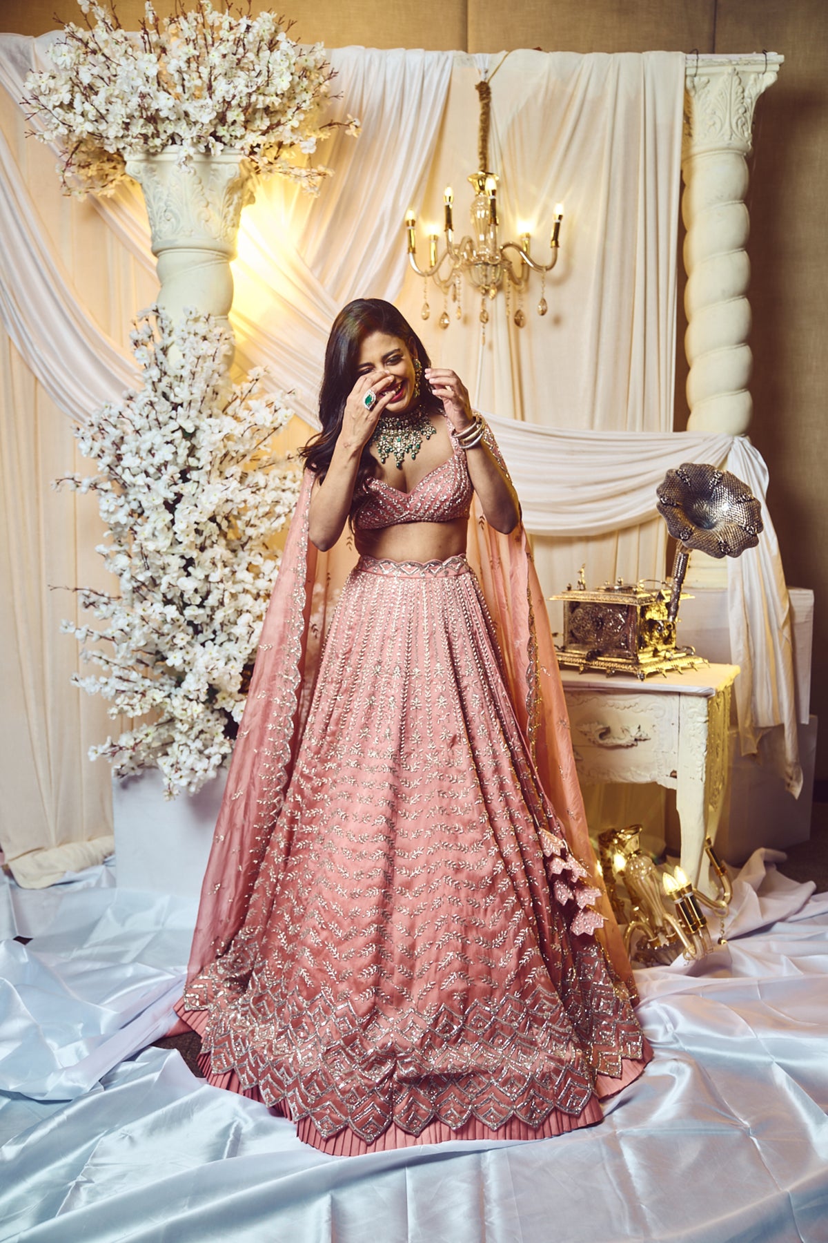Quartz Pink Deco Lehenga Set