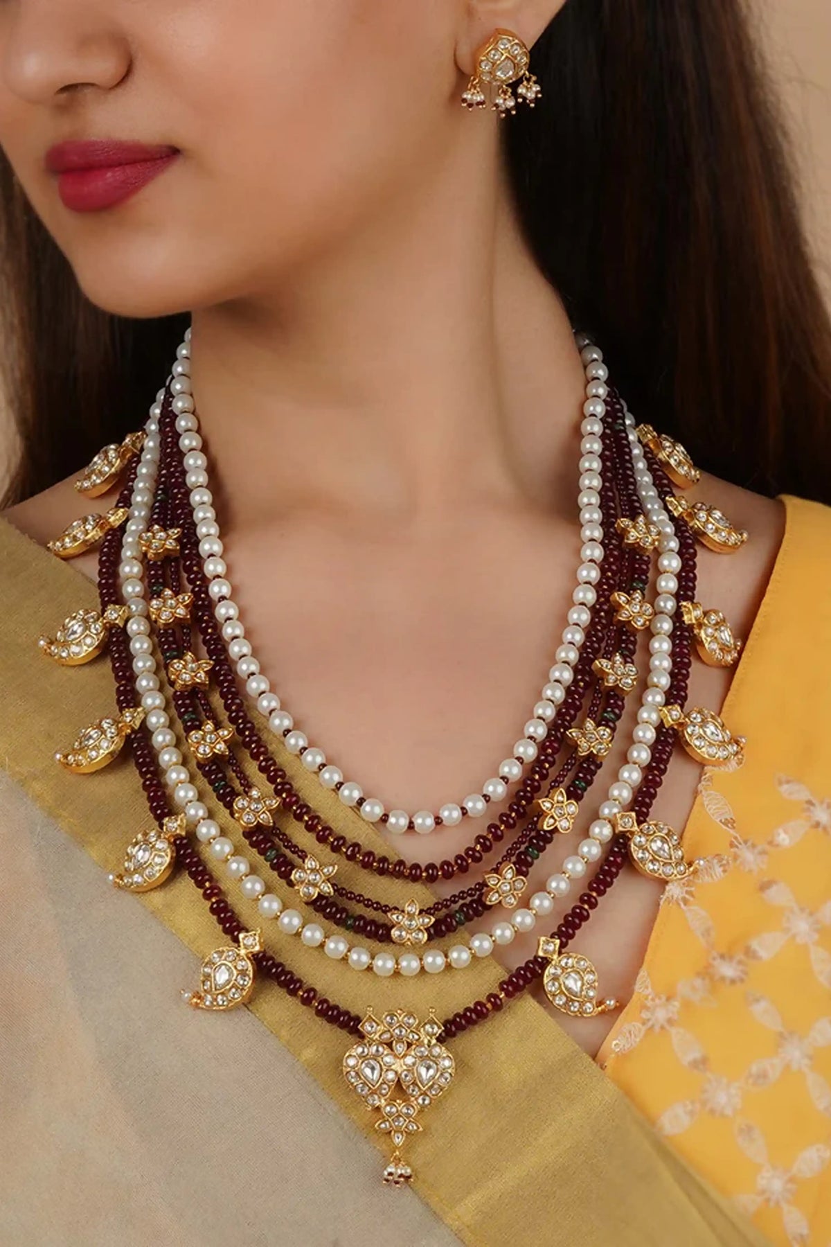 Gold Plated Thappa Necklace Set