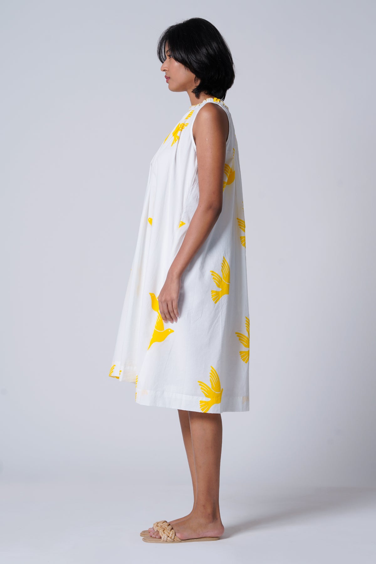 Flawless Flutter Yellow Dress
