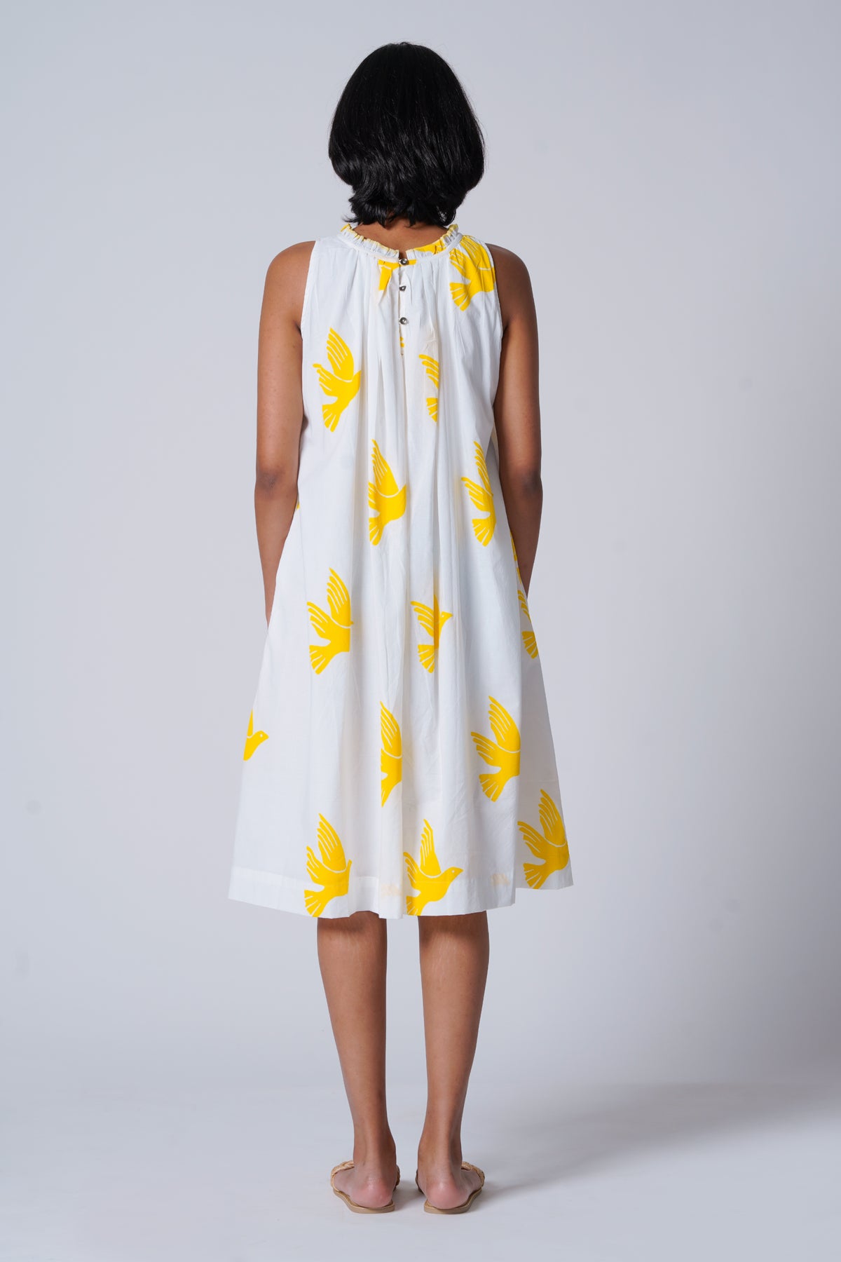 Flawless Flutter Yellow Dress