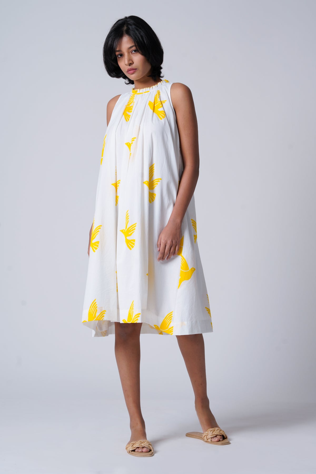 Flawless Flutter Yellow Dress