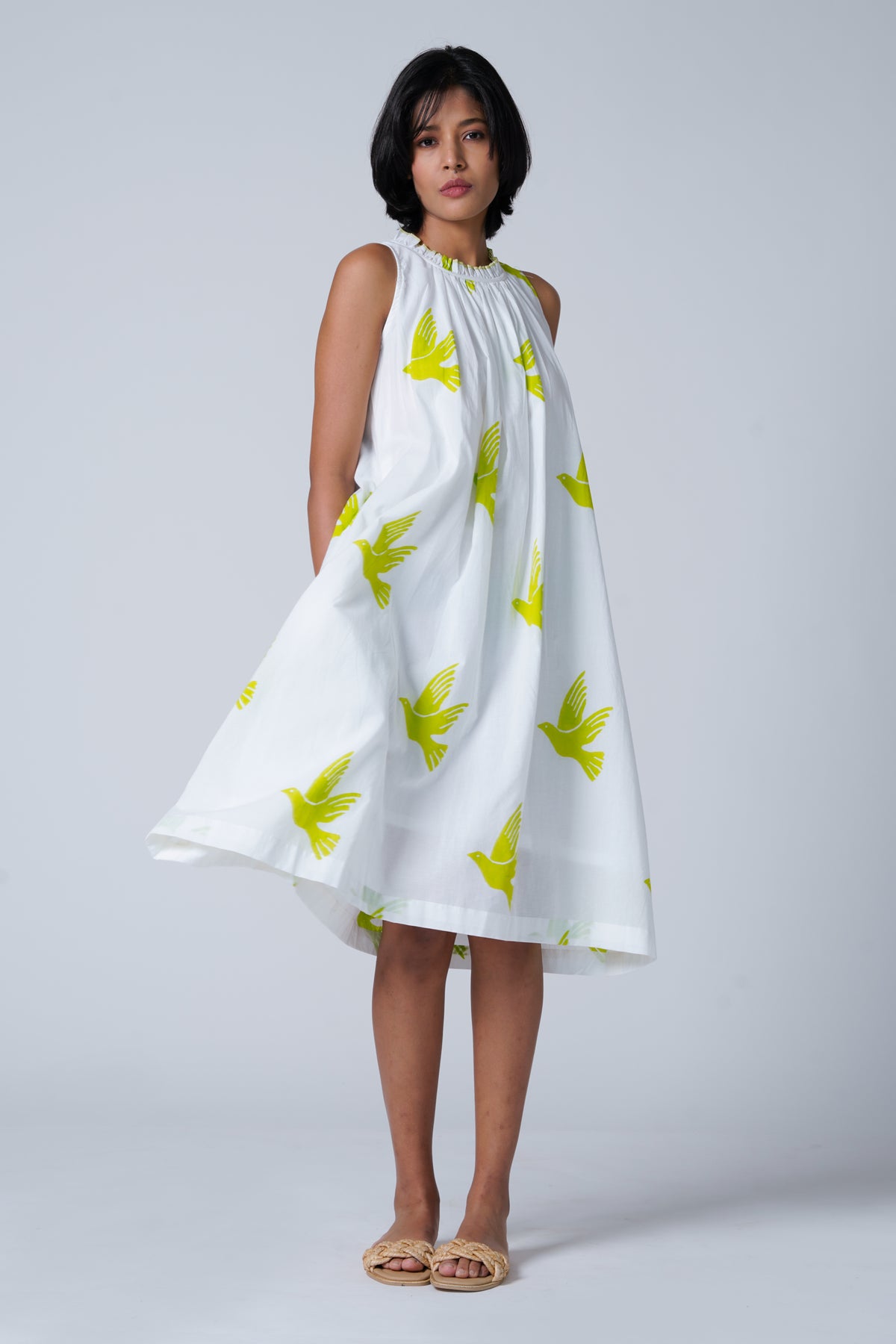 Flawless Flutter Green Dress