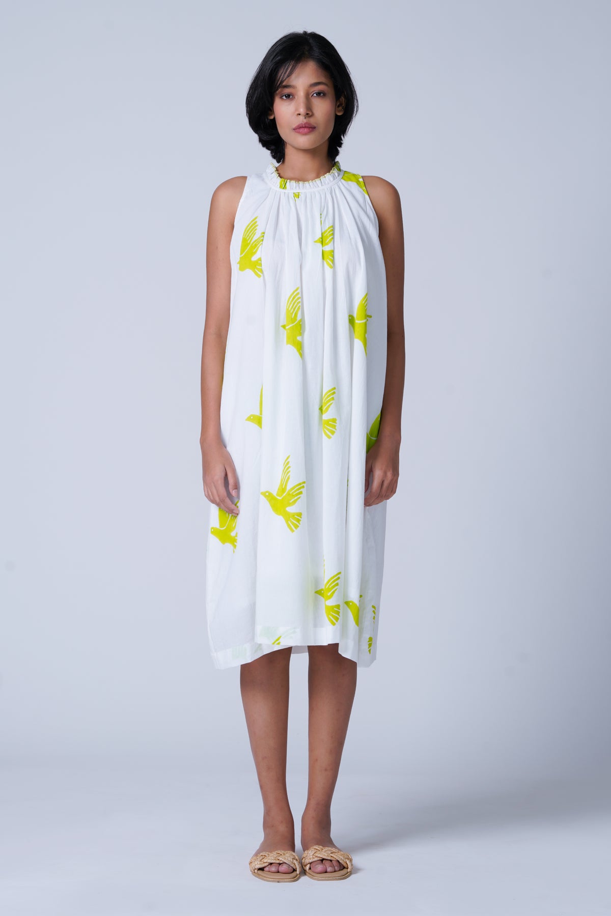 Flawless Flutter Green Dress