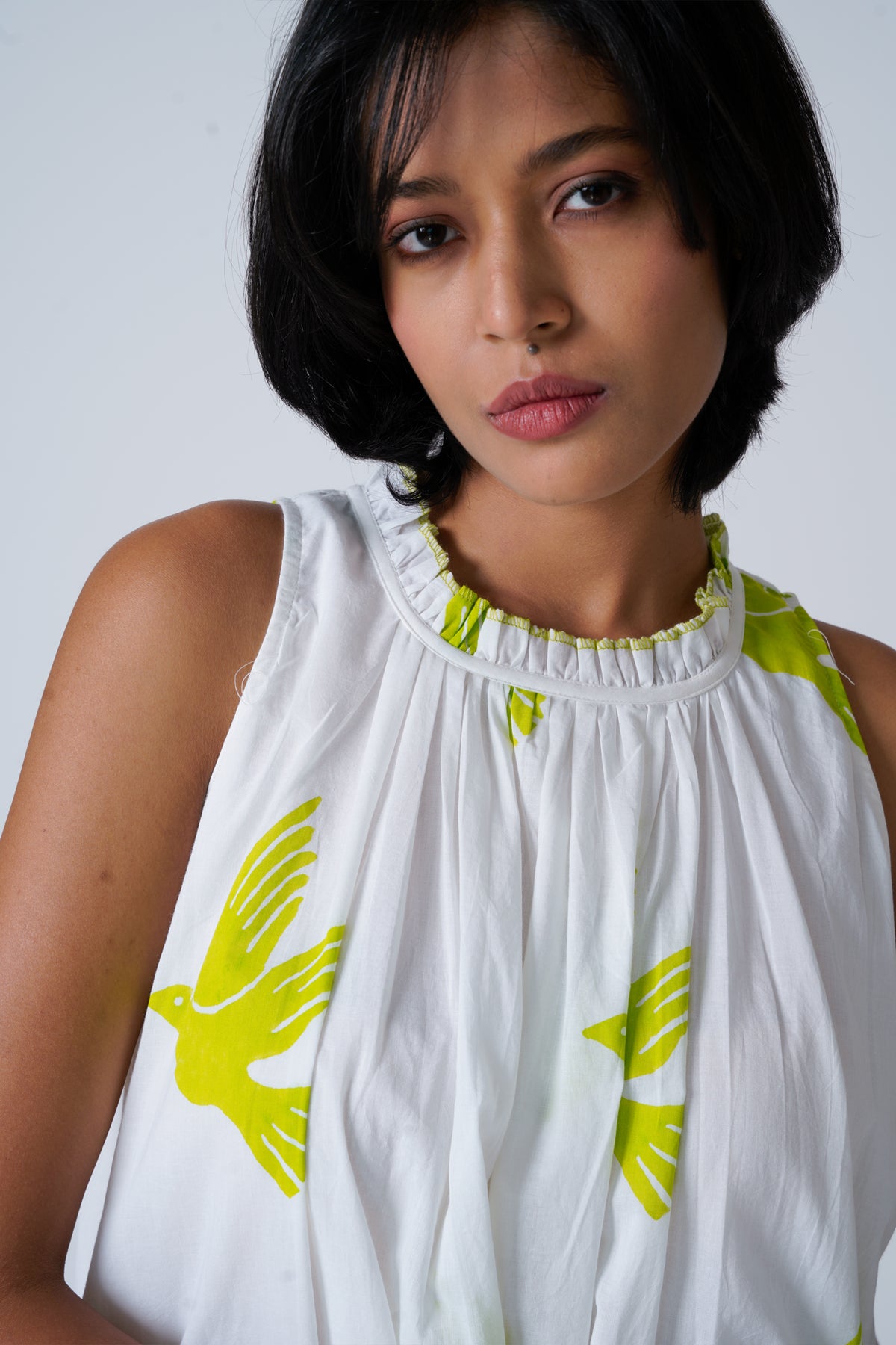 Flawless Flutter Green Dress
