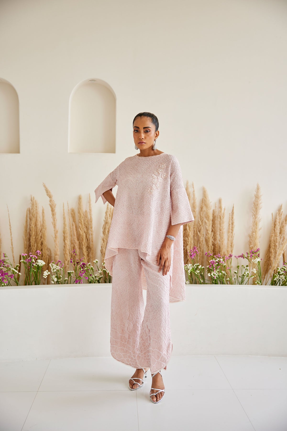 Artisanal Bandhani Long Asym Top