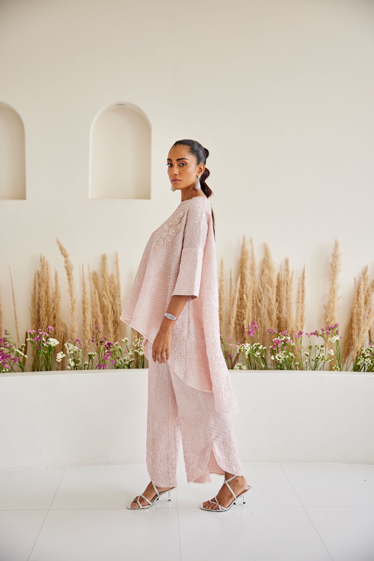 Artisanal Bandhani Long Asym Top