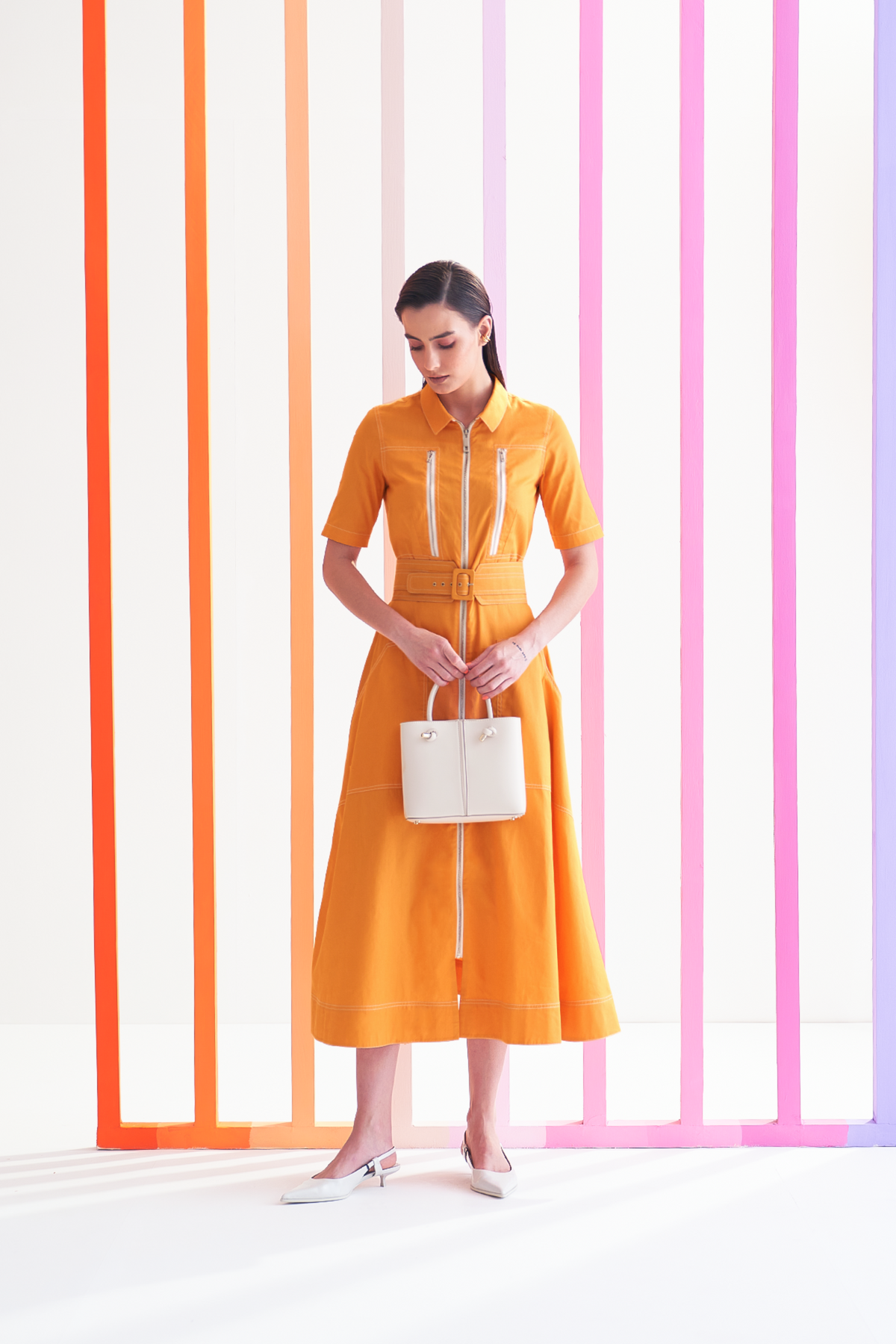 Terina Orange Dress