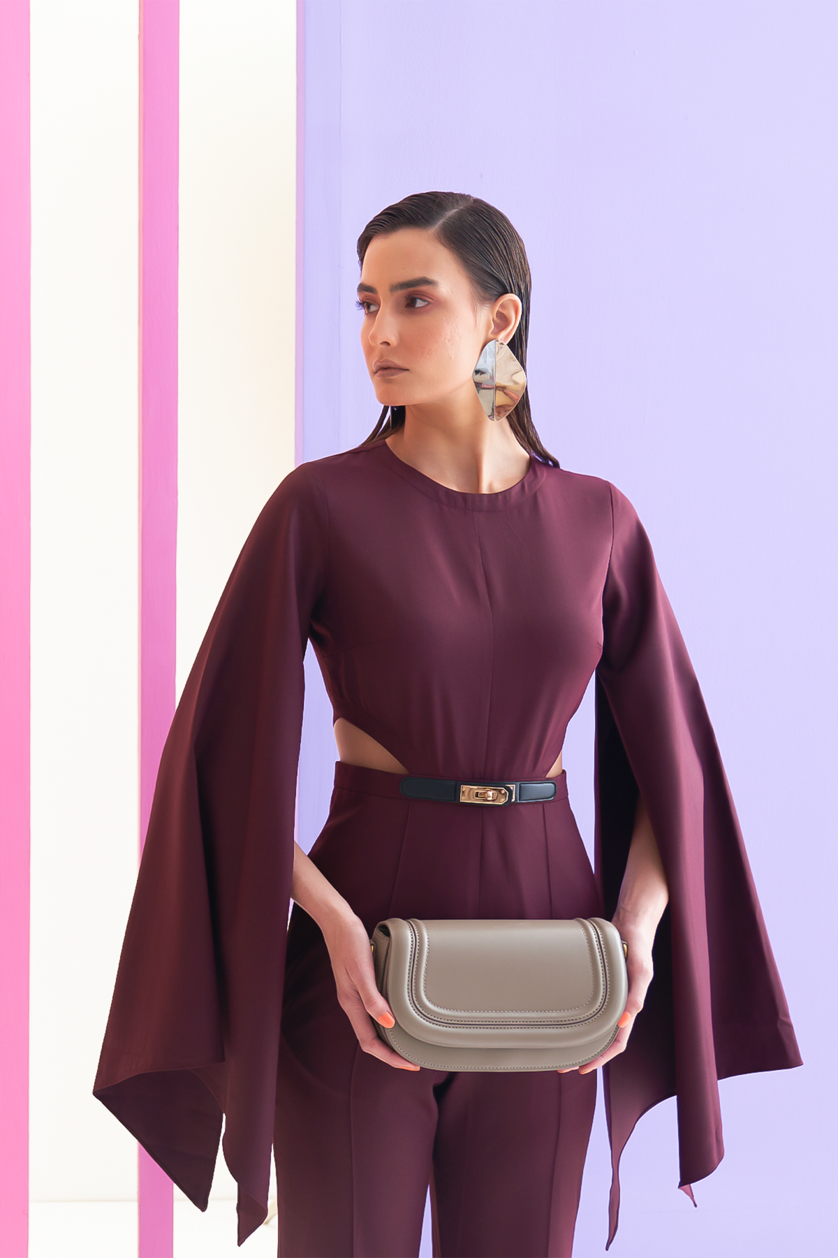 Jolanda Wine Jumpsuit