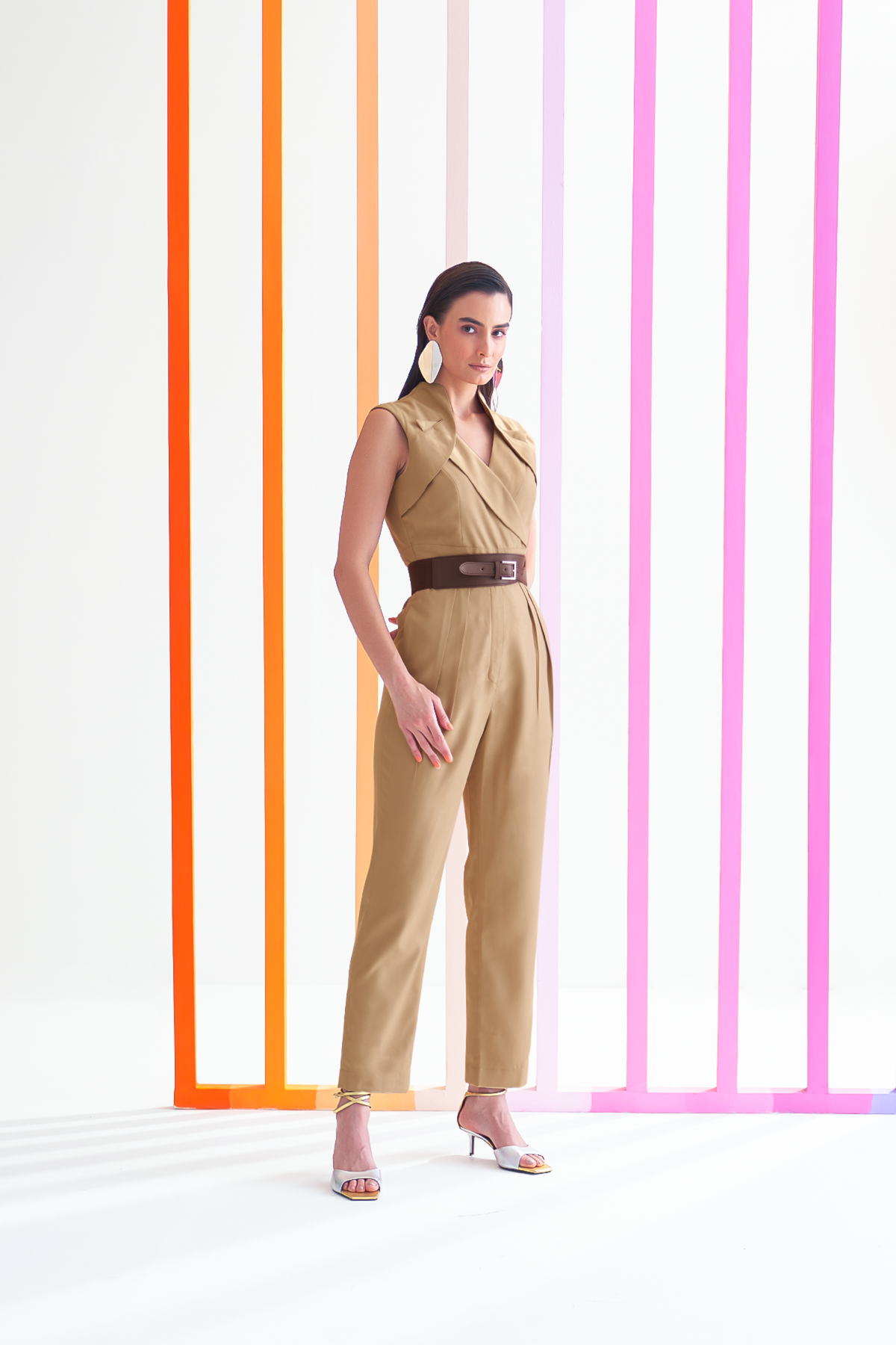 Micola Beige Jumpsuit
