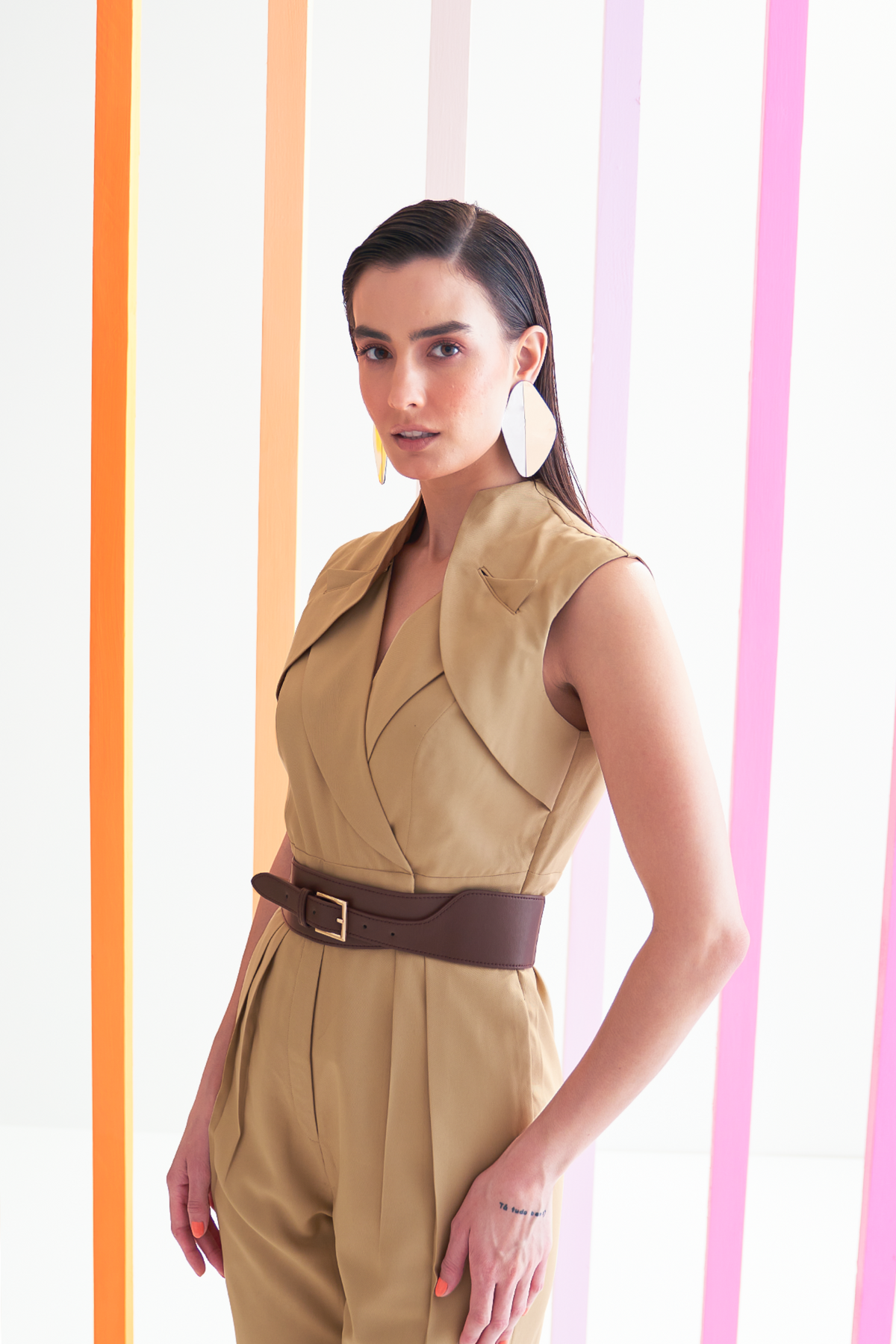 Micola Beige Jumpsuit