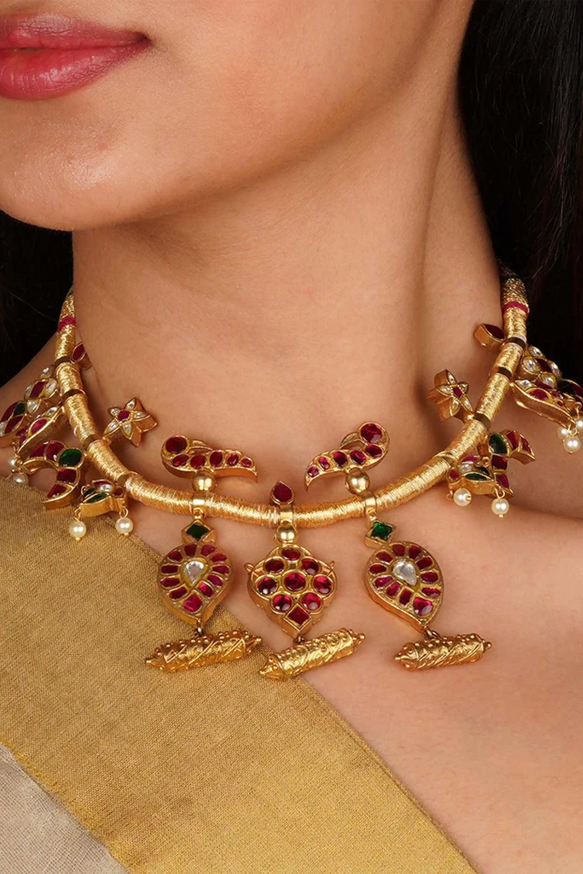 Multicolor Gold Plated Necklace