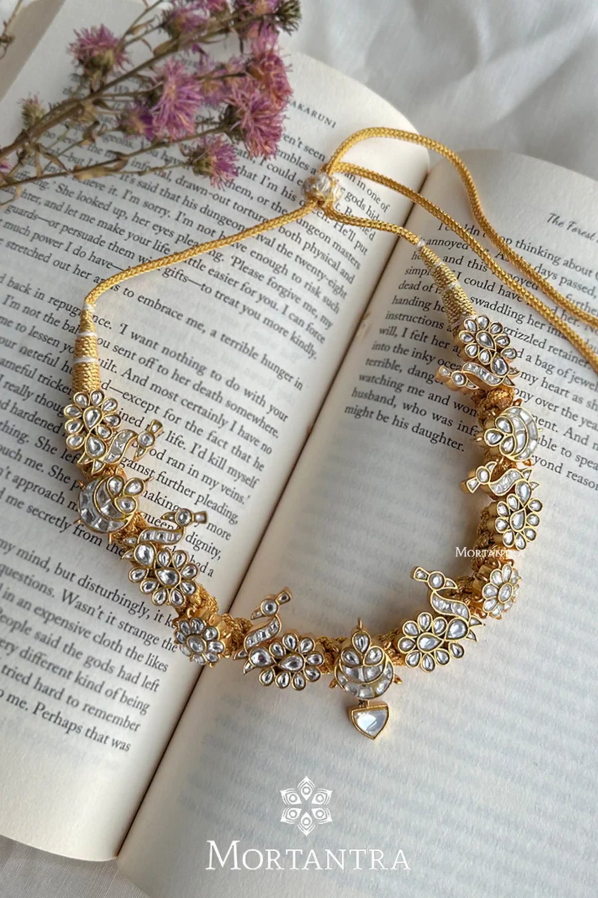 White Color Gold Plated Necklace
