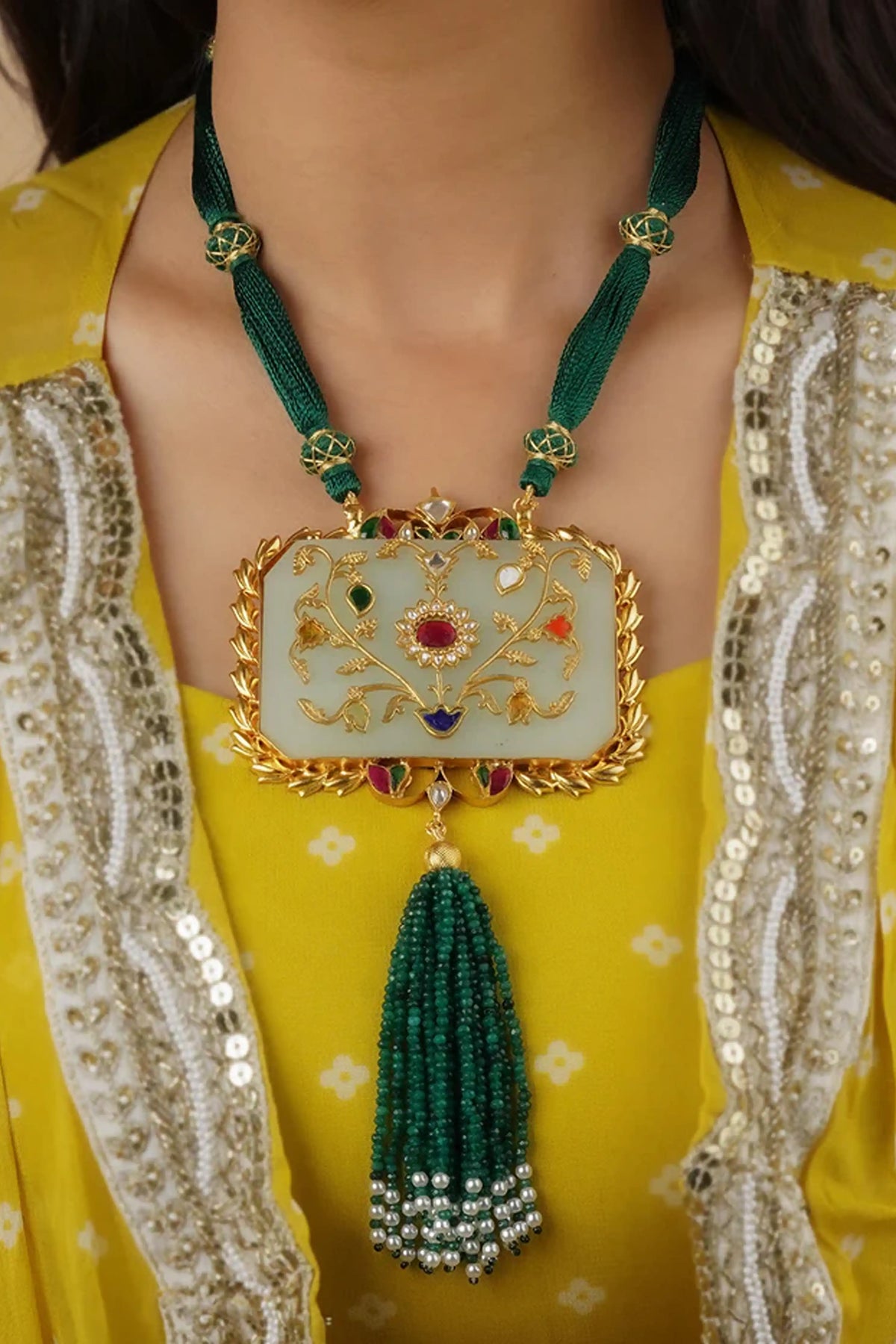 Multicolor Gold Plated Necklace