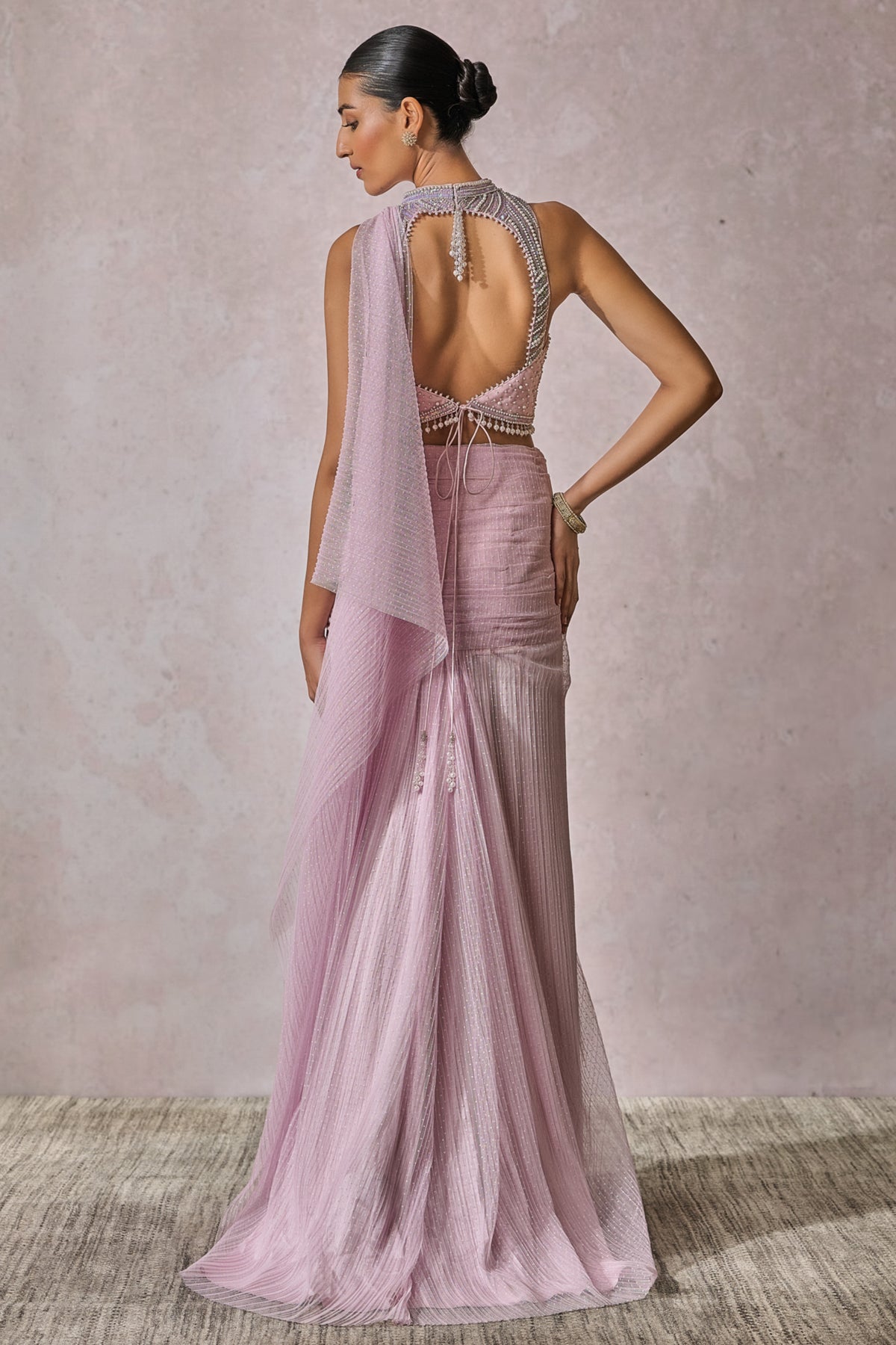 Lilac Drape Saree