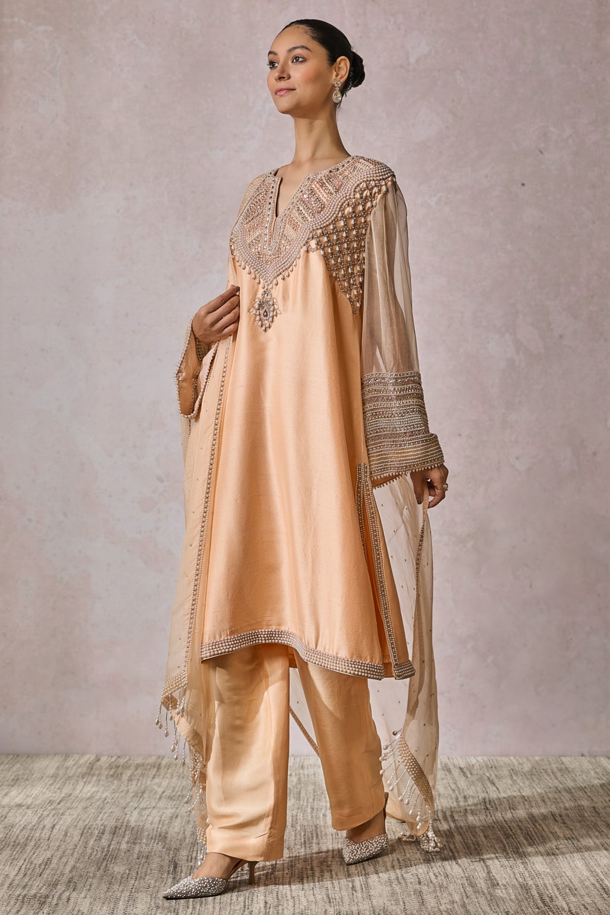 Peach Kurta Set