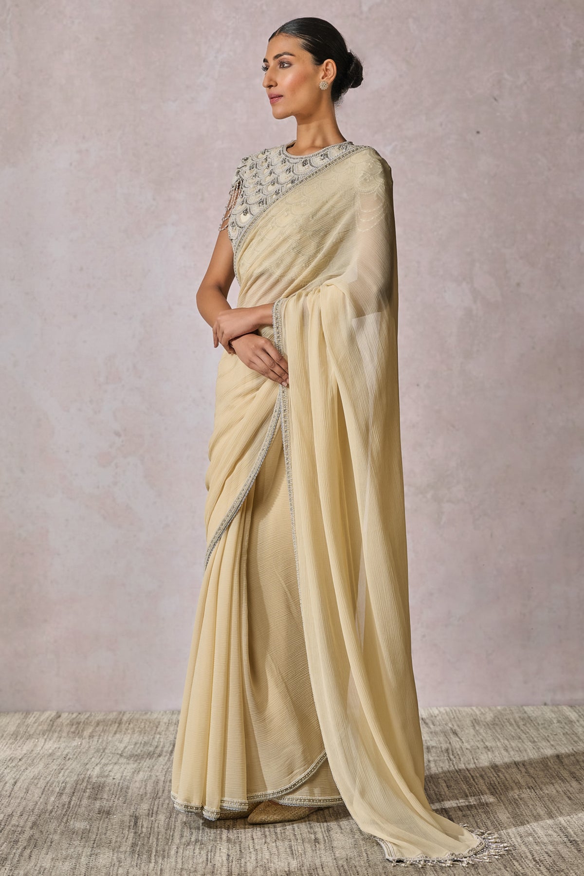 Pista Green Classic Draped Saree