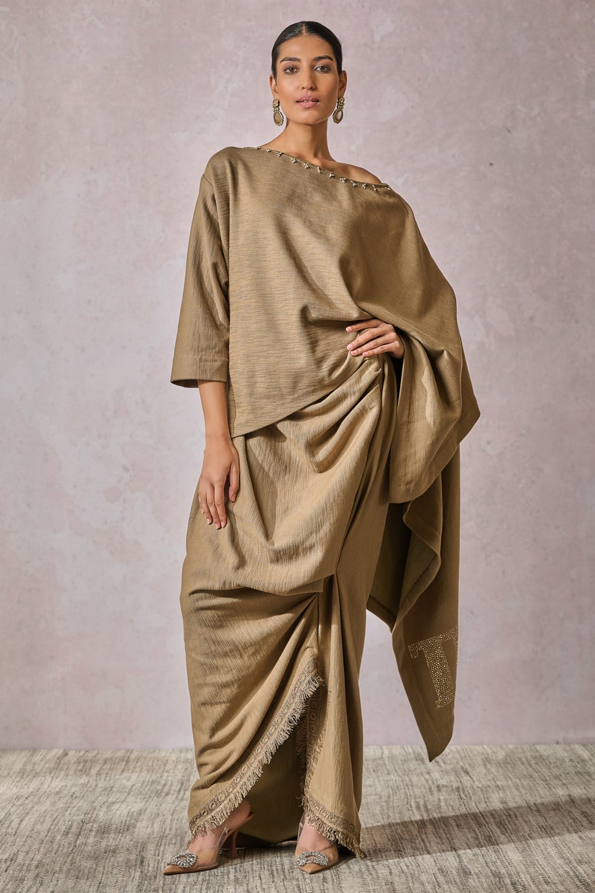 Khaki Skirt With Top