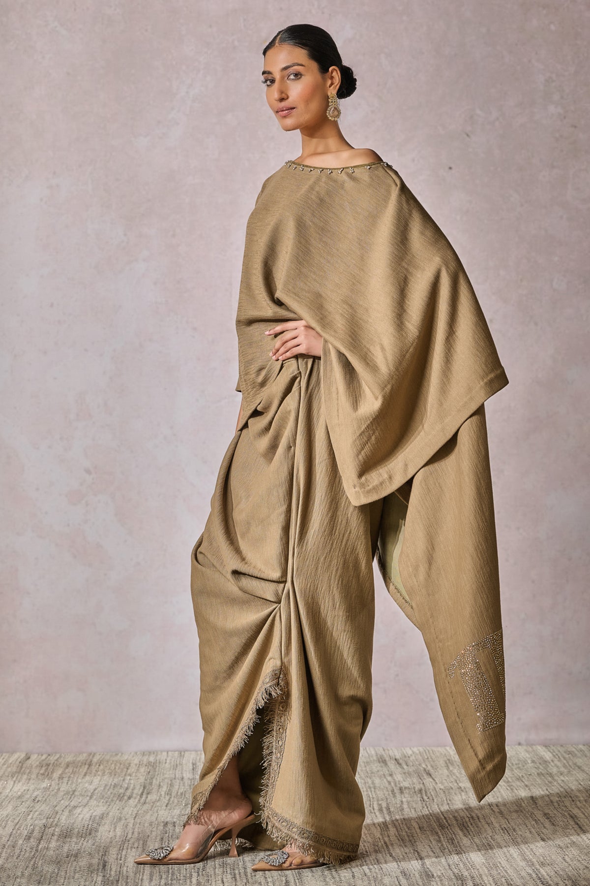 Khaki Skirt With Top