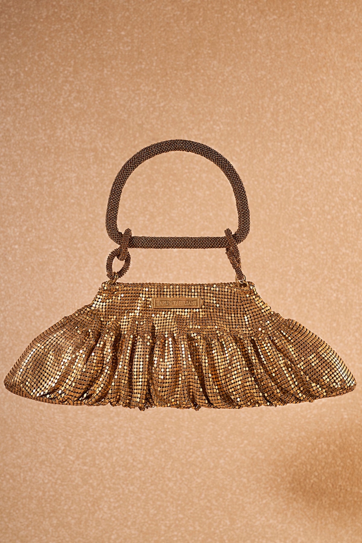Antique Gold Chainmail Draped Bag
