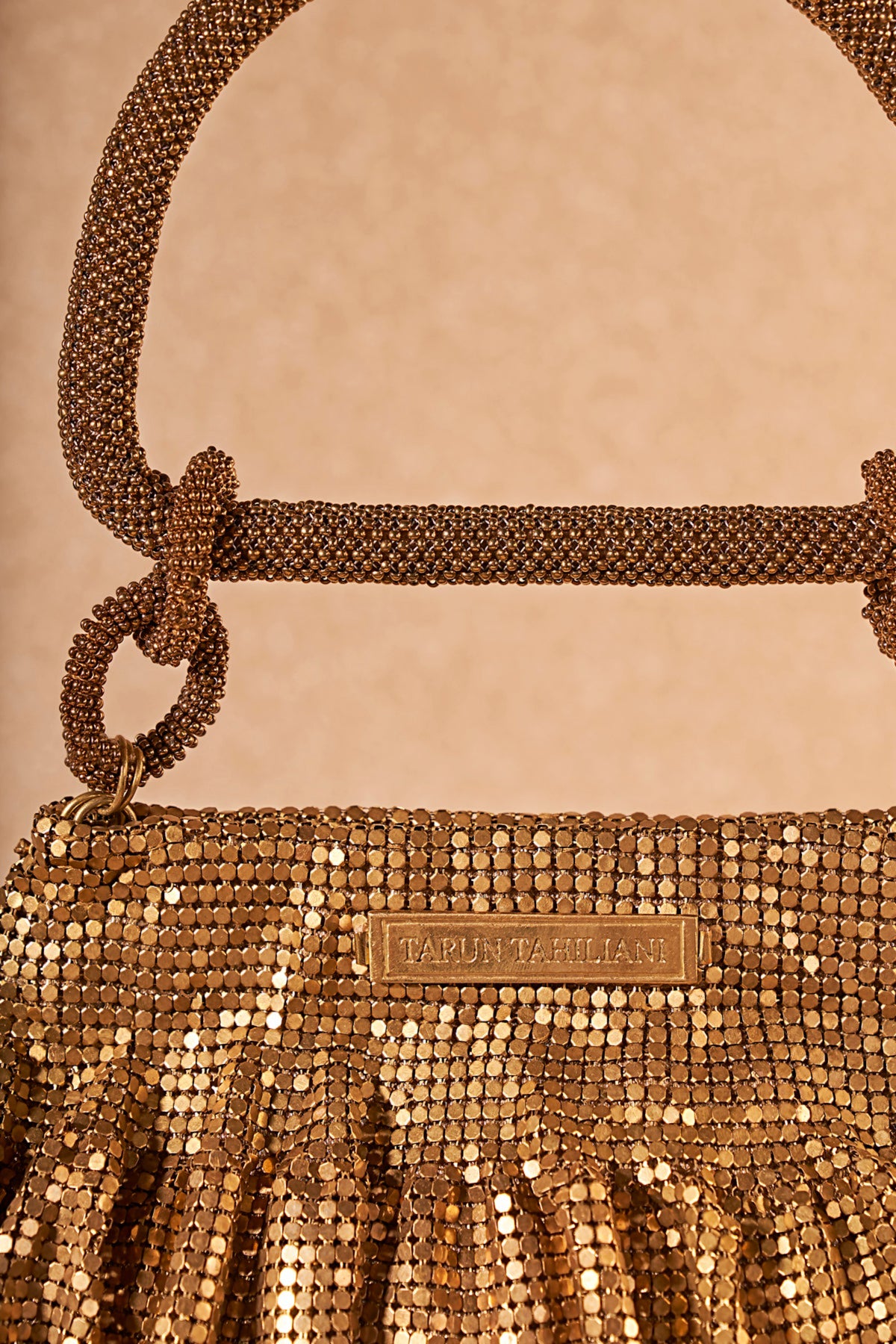 Antique Gold Chainmail Draped Bag