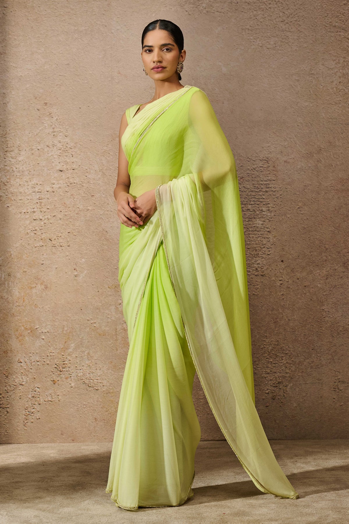 Classic Ombre Chiffon Saree Set