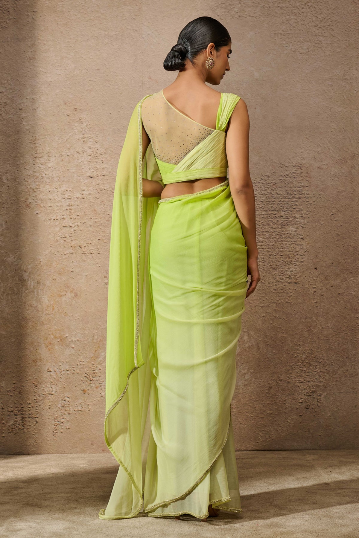 Classic Ombre Chiffon Saree Set