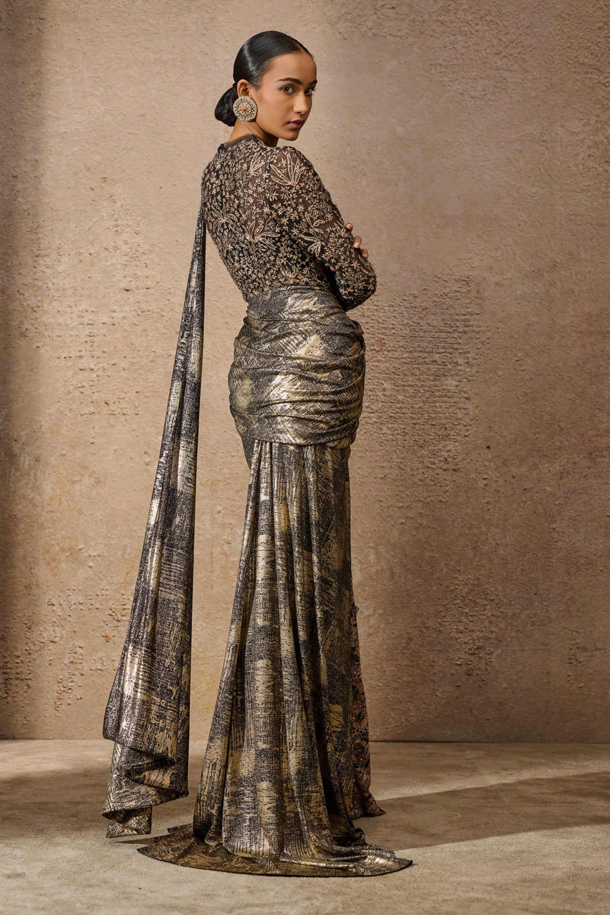 Signature Embroidered Saree Set