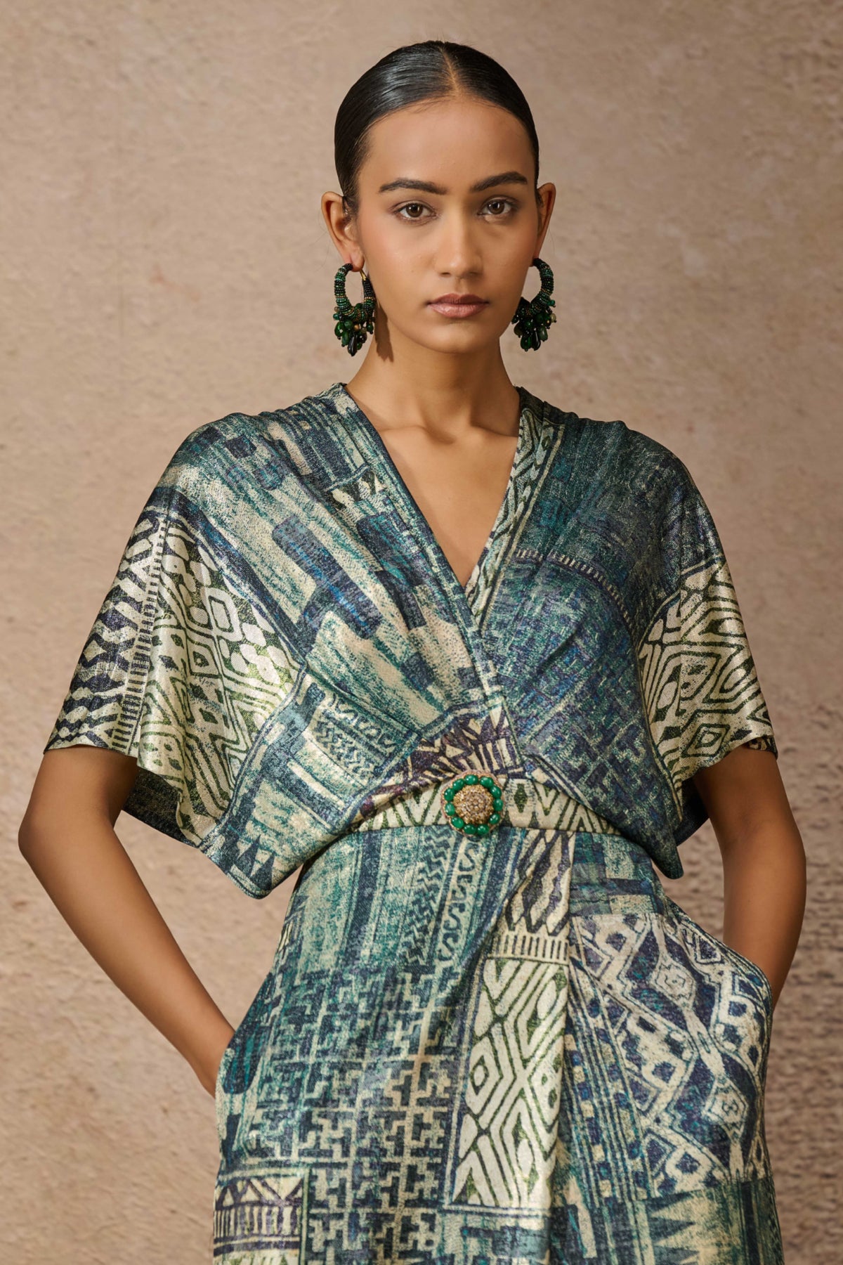 Signature Printed Peacock Jumpsuit