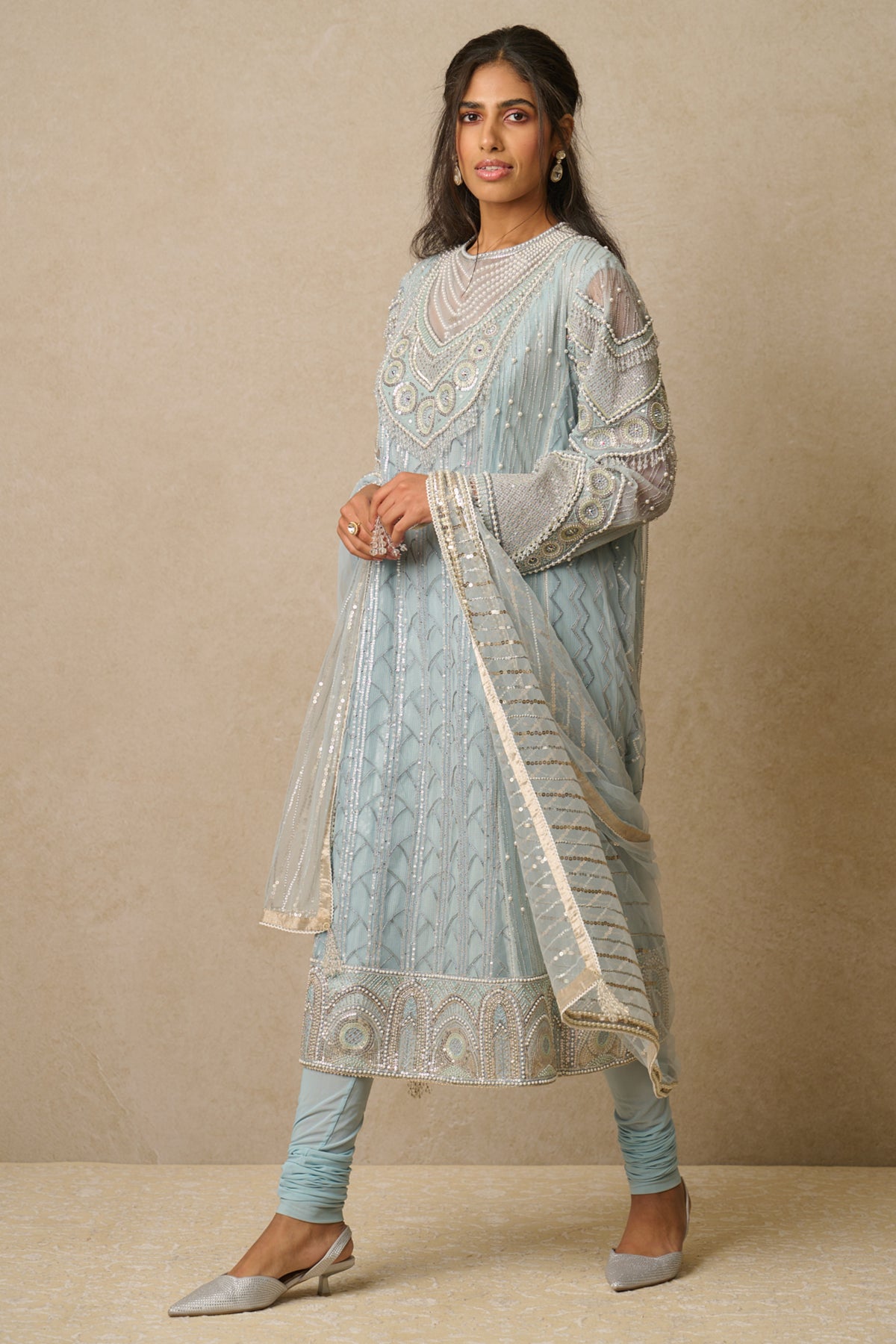 Powder Blue Churidar