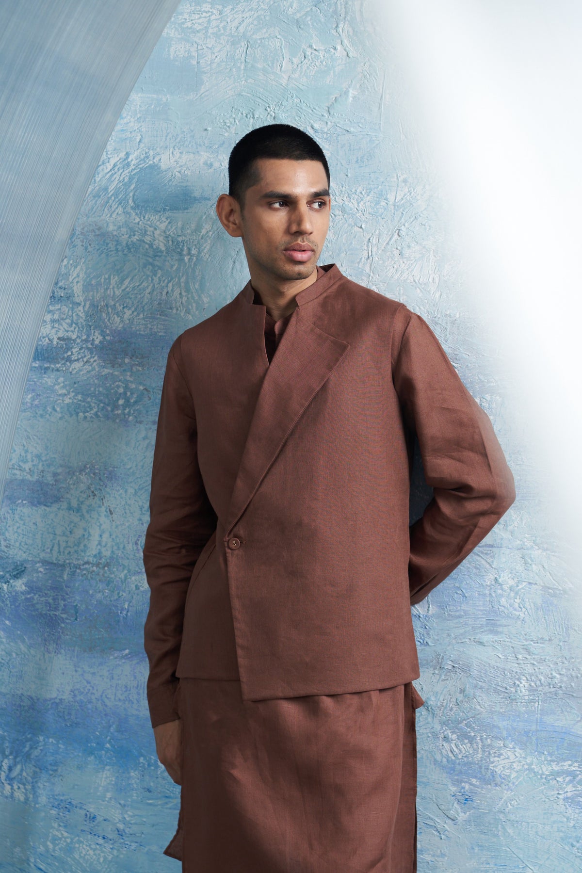 Straight Kurta Set With Jacket