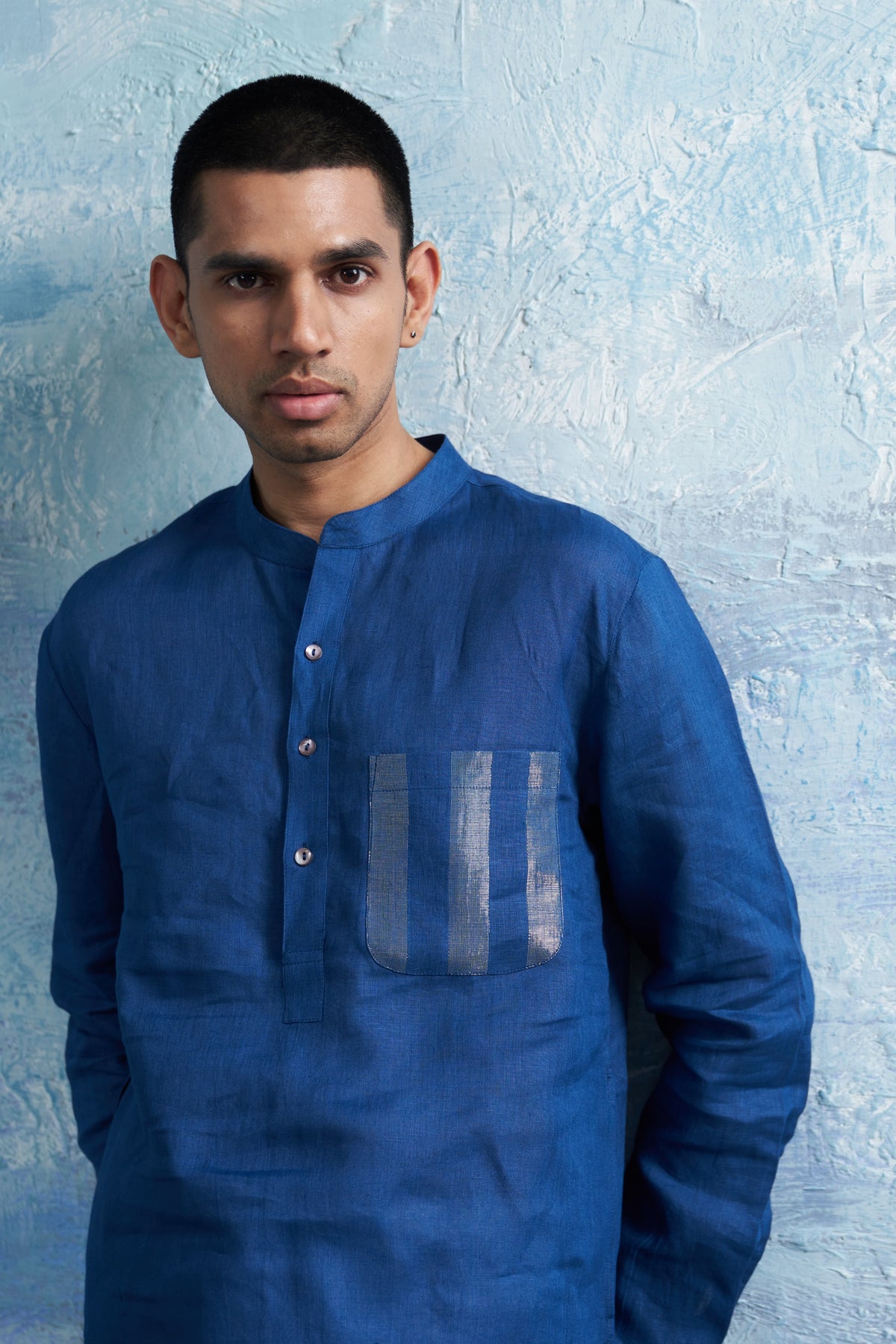 Royal Blue Straight Kurta Set