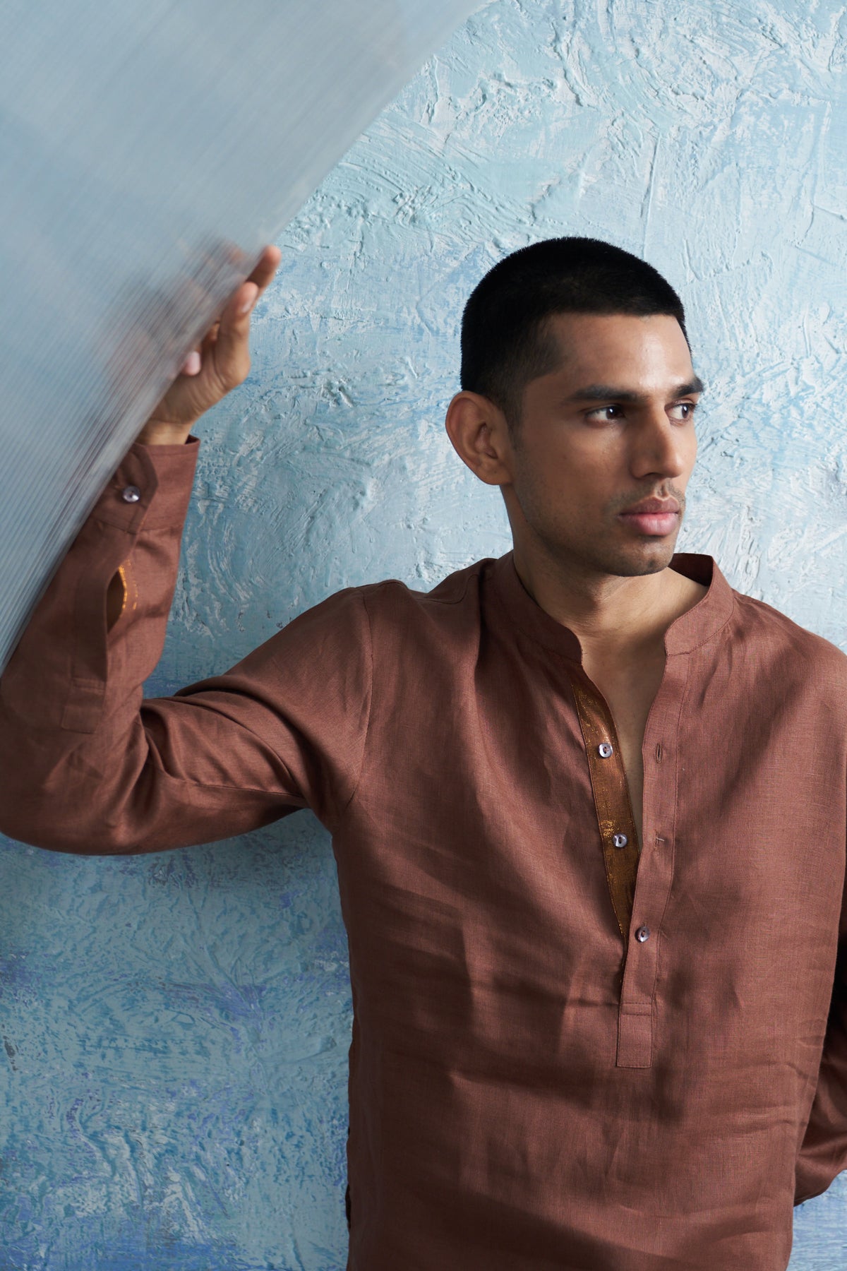 Charkhee Menswear Straight Kurta Set With Jacket Elahe