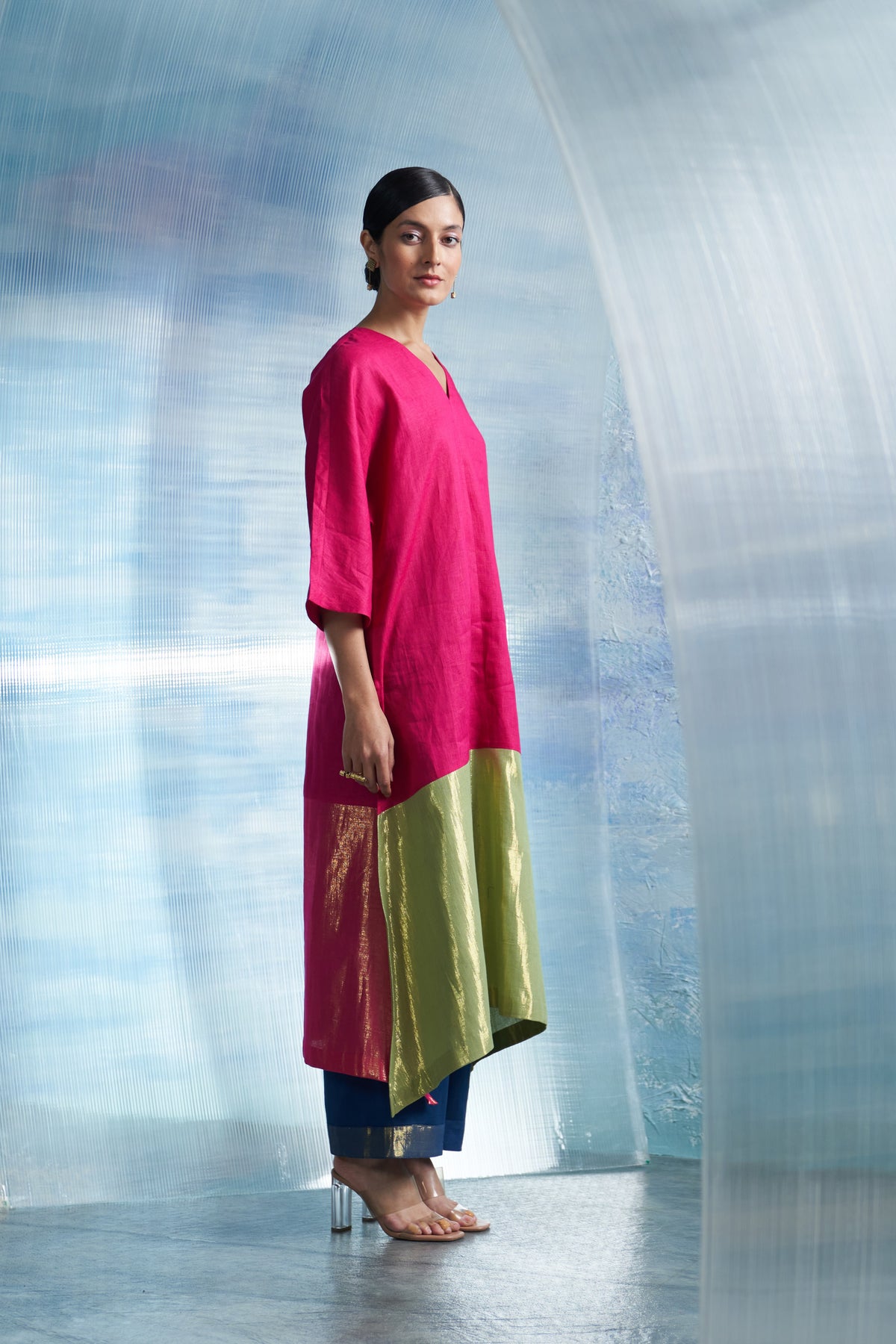 Aura Asymmetric Kurta Set