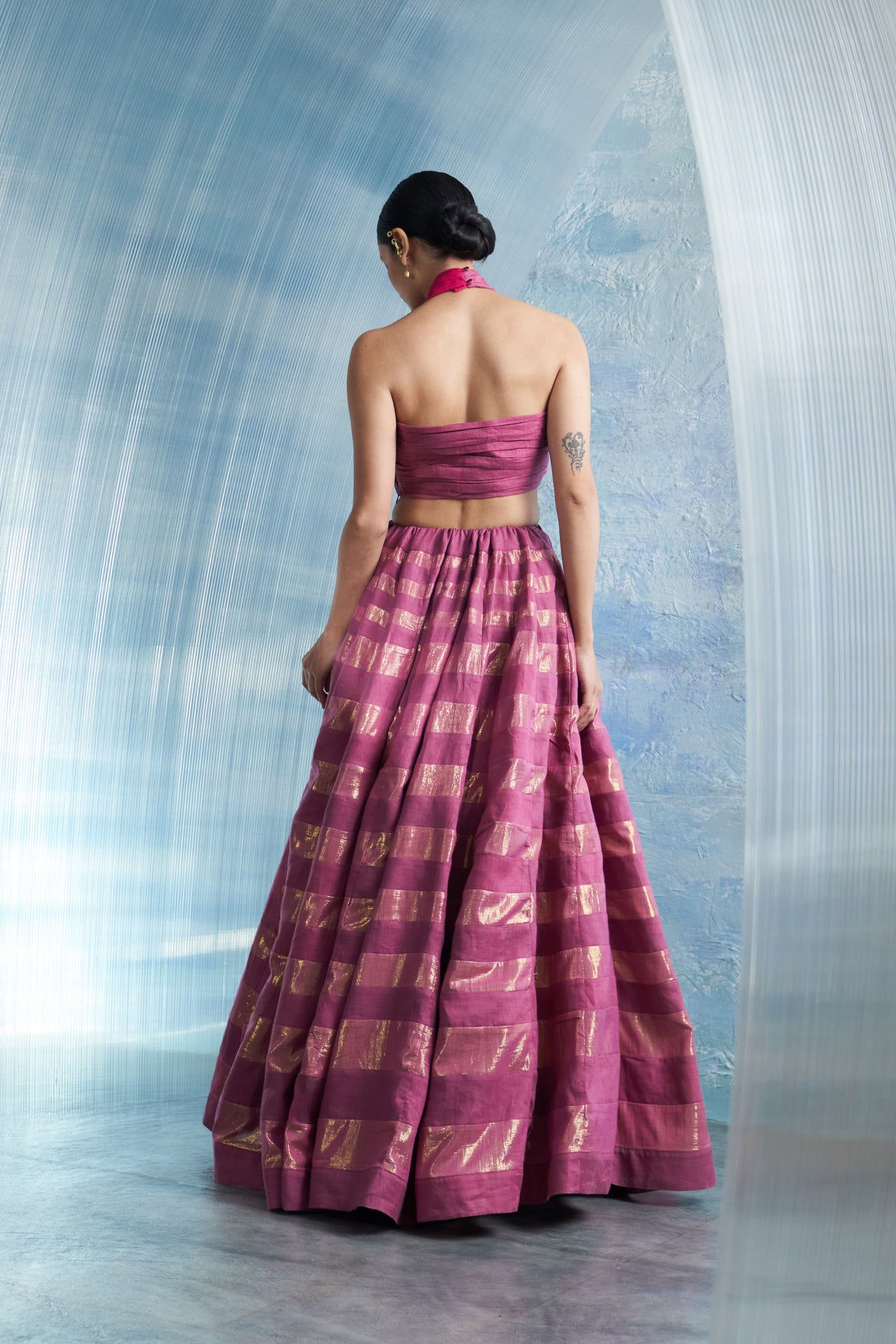 Aura Linen Lehenga Set