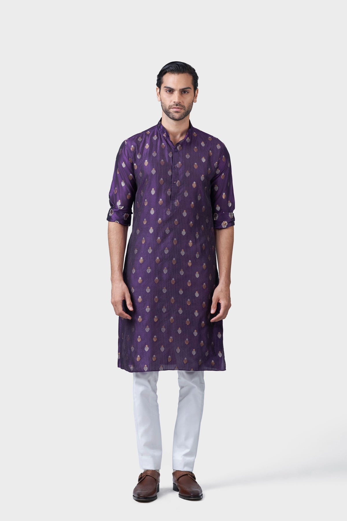 The Aubergine Butti Kurta