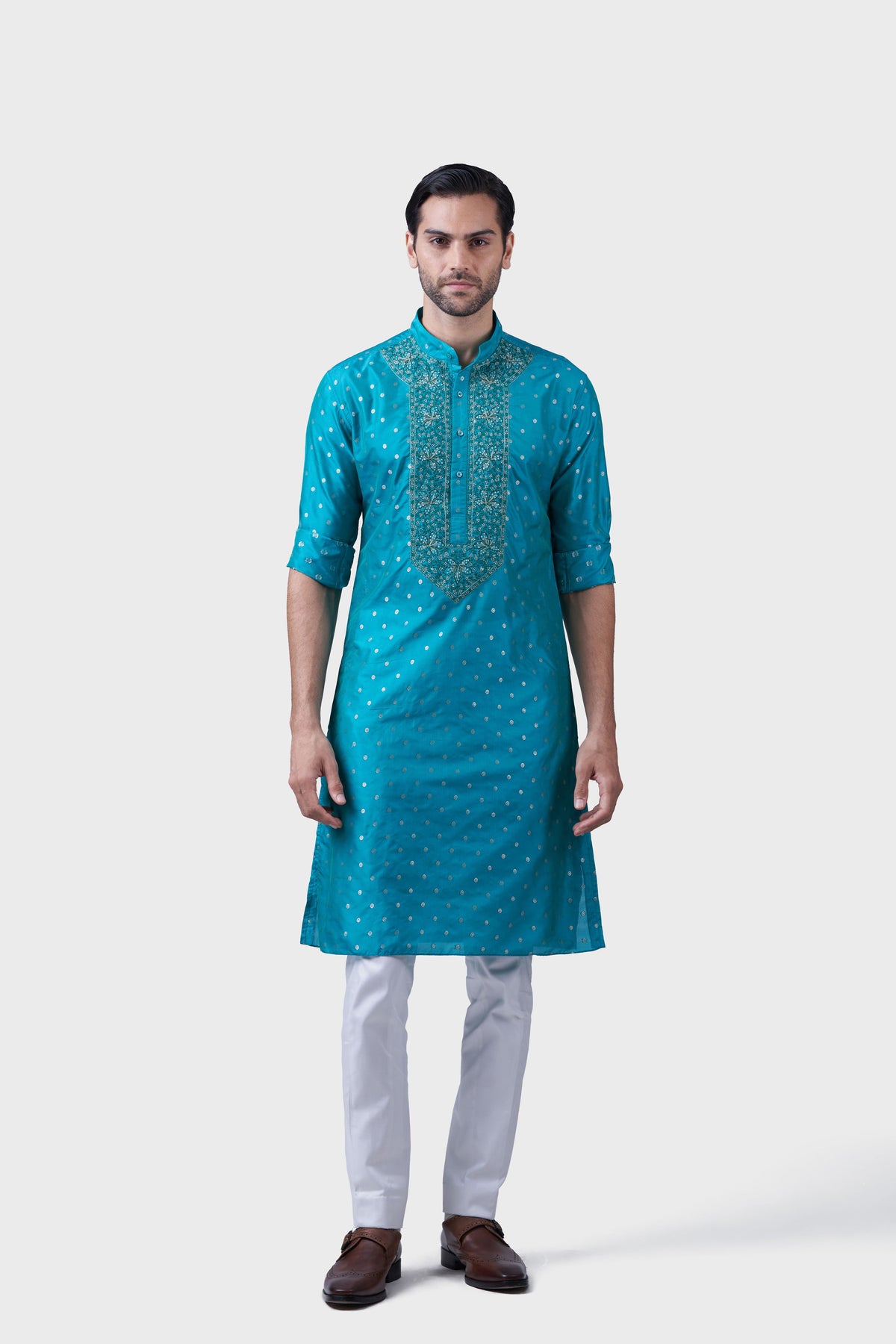 The Flora Jacquard Butti Kurta