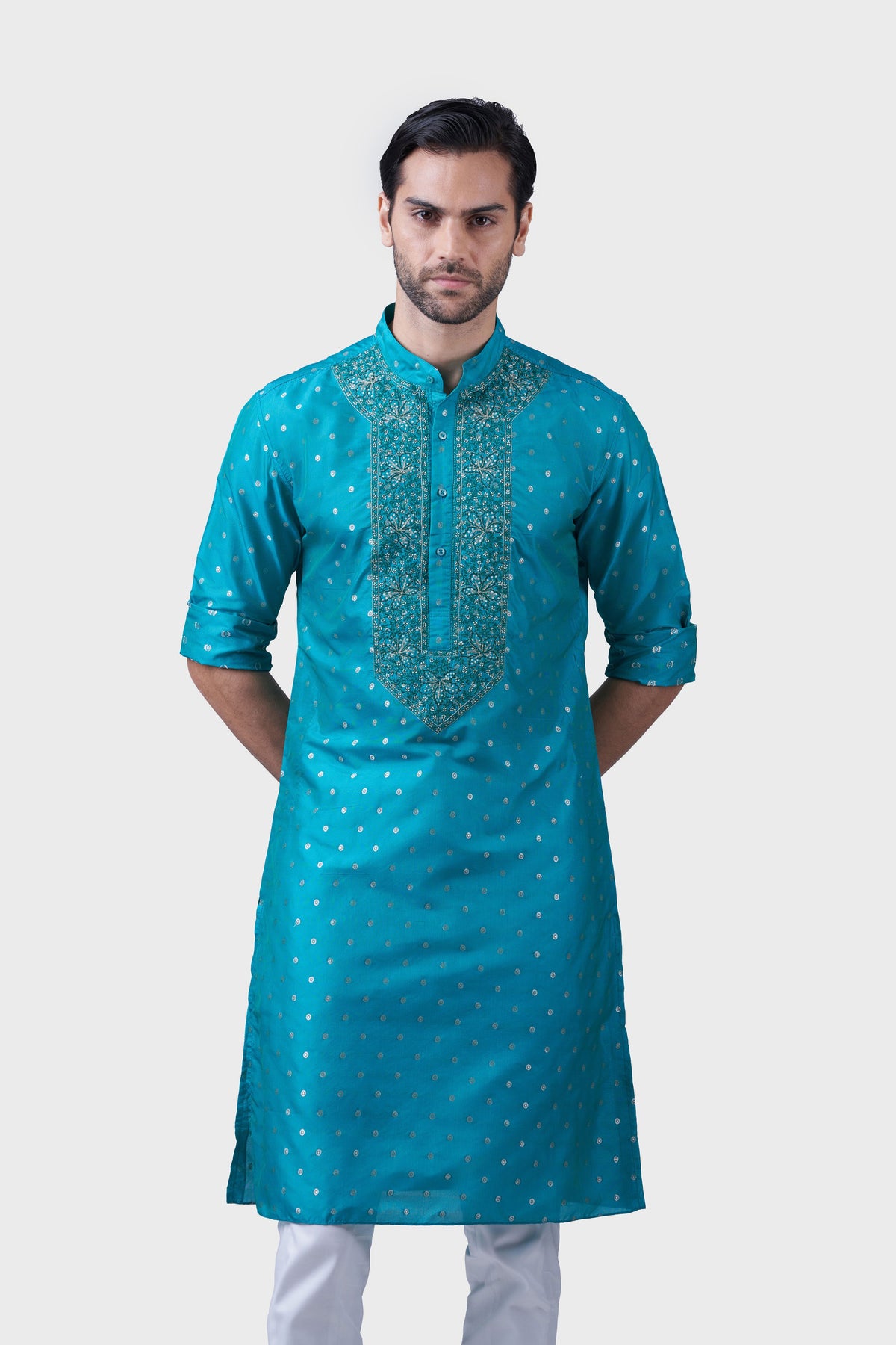 The Flora Jacquard Butti Kurta