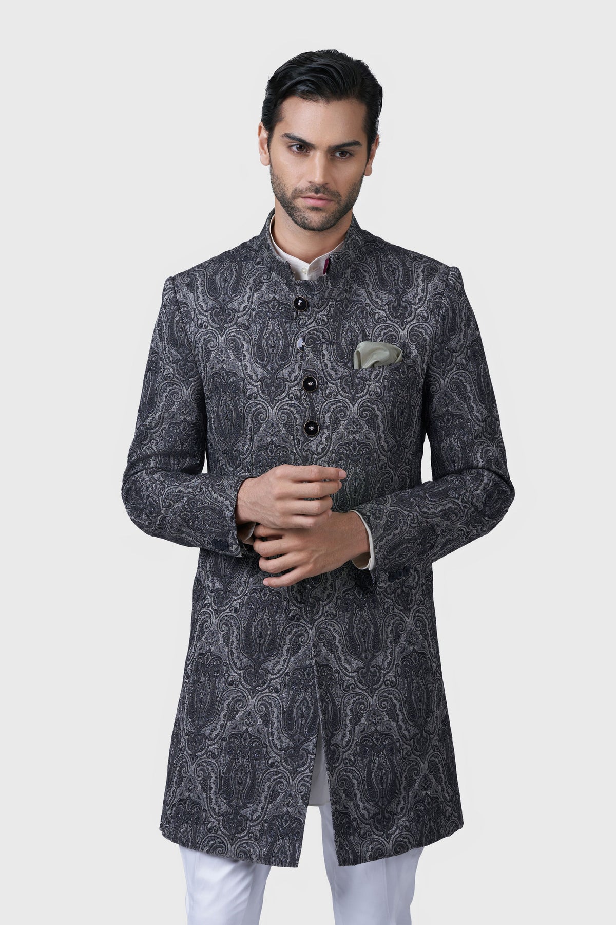 The Paisley Damask Achkan