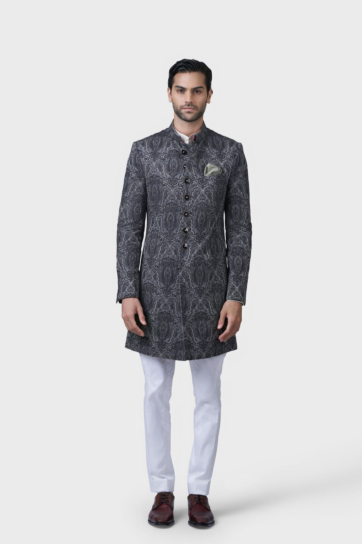 The Paisley Damask Achkan