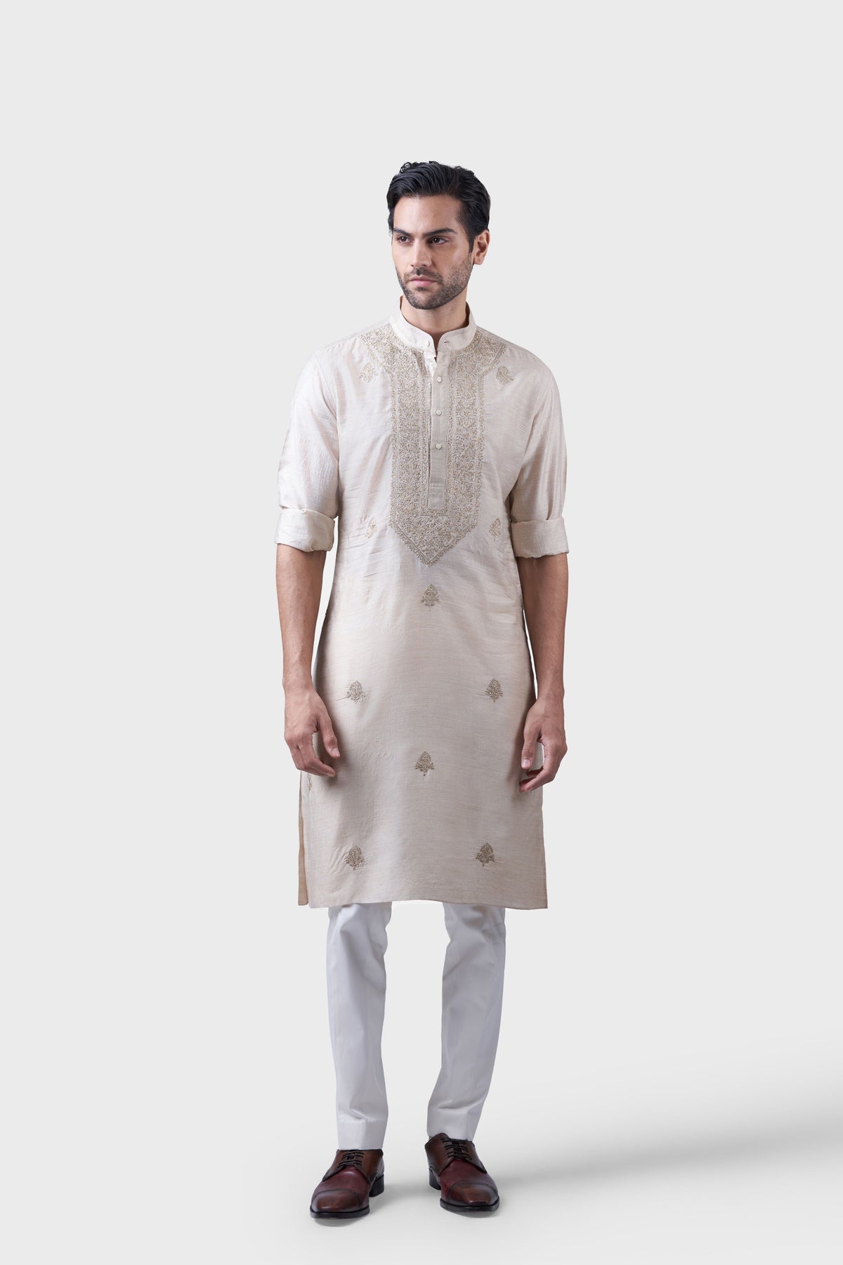 The Interpersed Butti Yoke Kurta