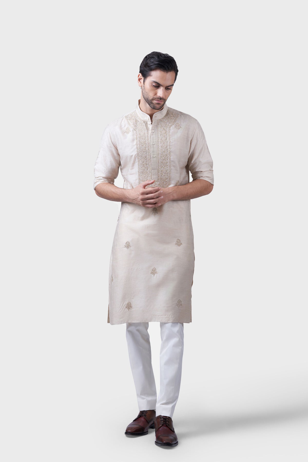 The Interpersed Butti Yoke Kurta