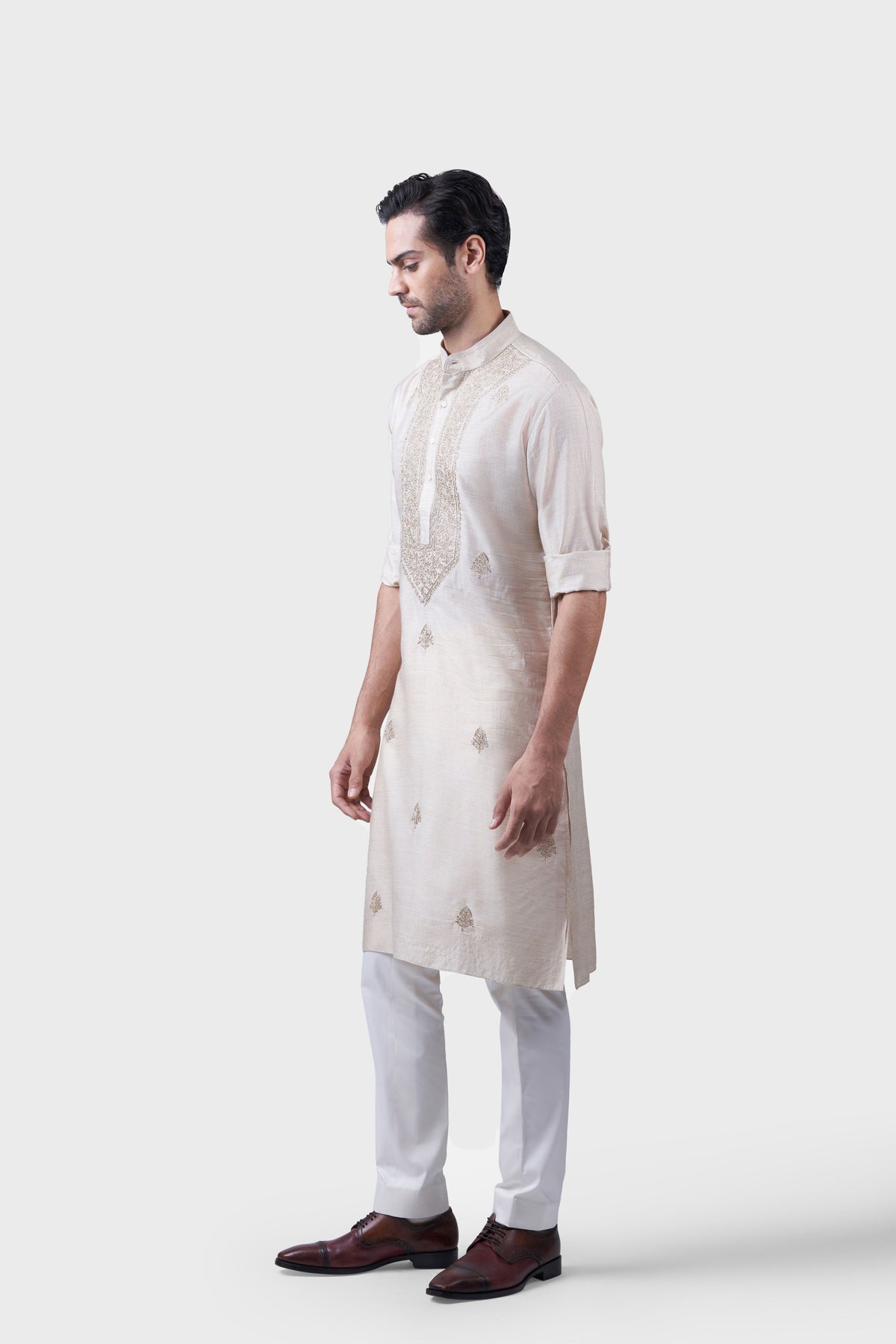 The Interpersed Butti Yoke Kurta