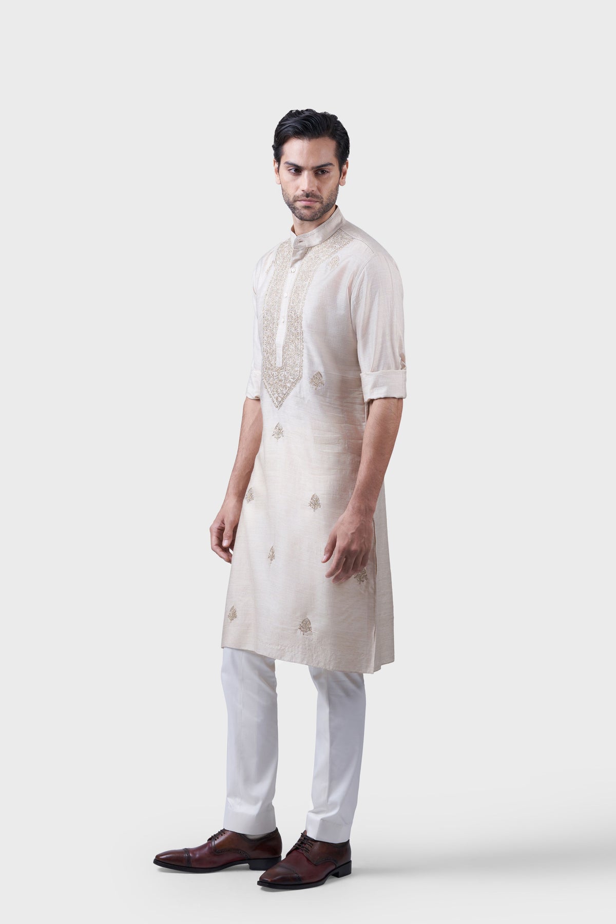 The Interpersed Butti Yoke Kurta