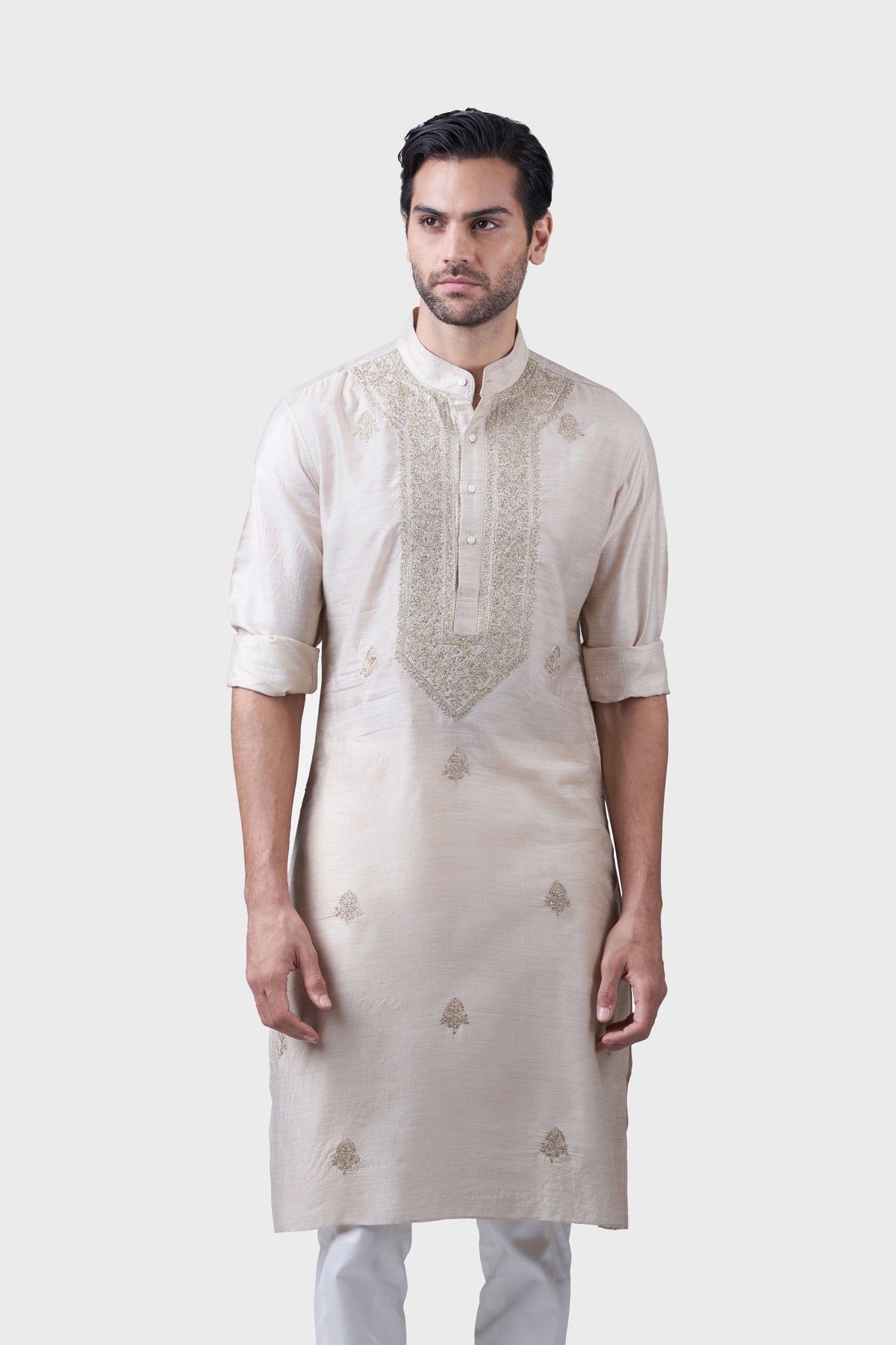 The Interpersed Butti Yoke Kurta